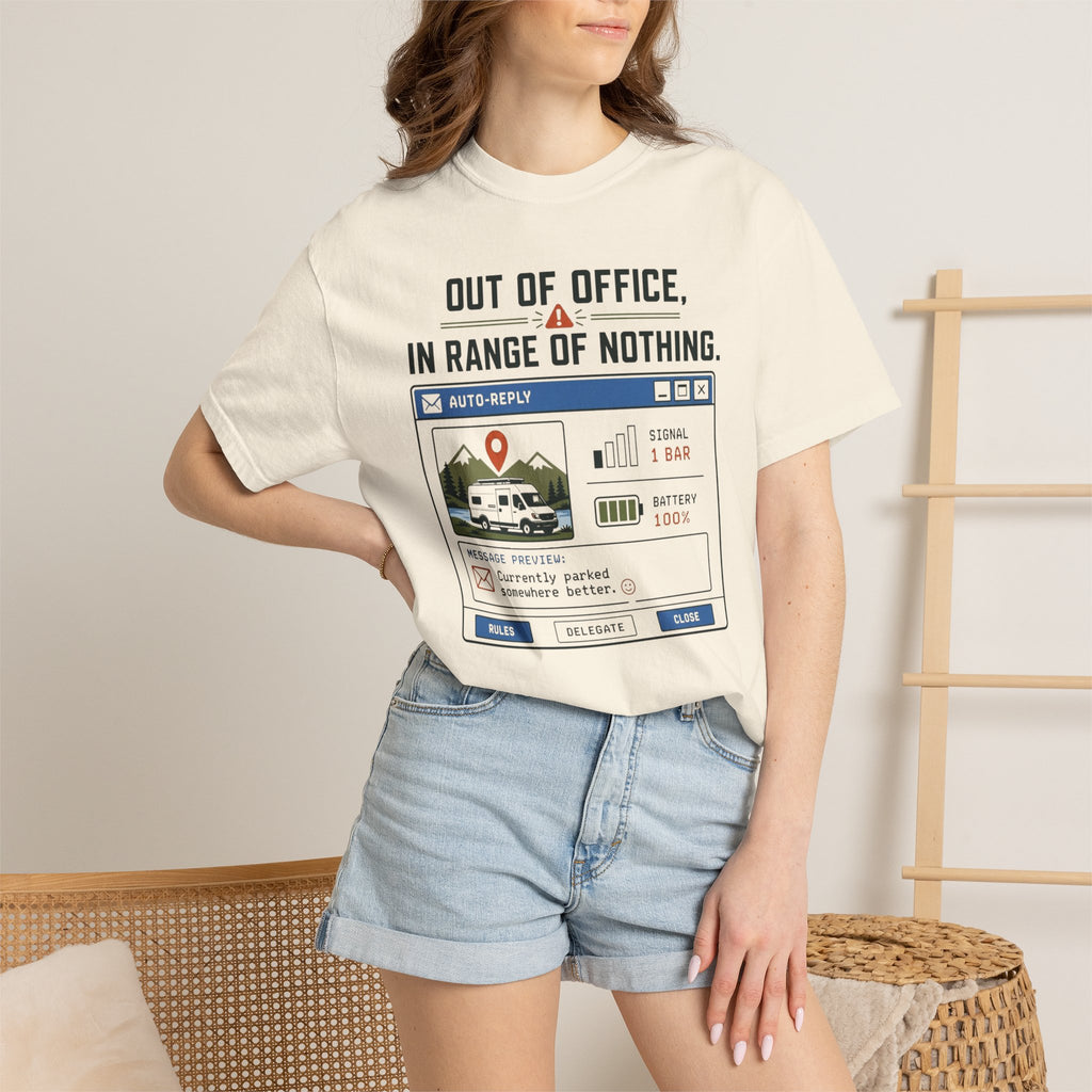 Out Of Office In Range Of Nothing - T-Shirt
