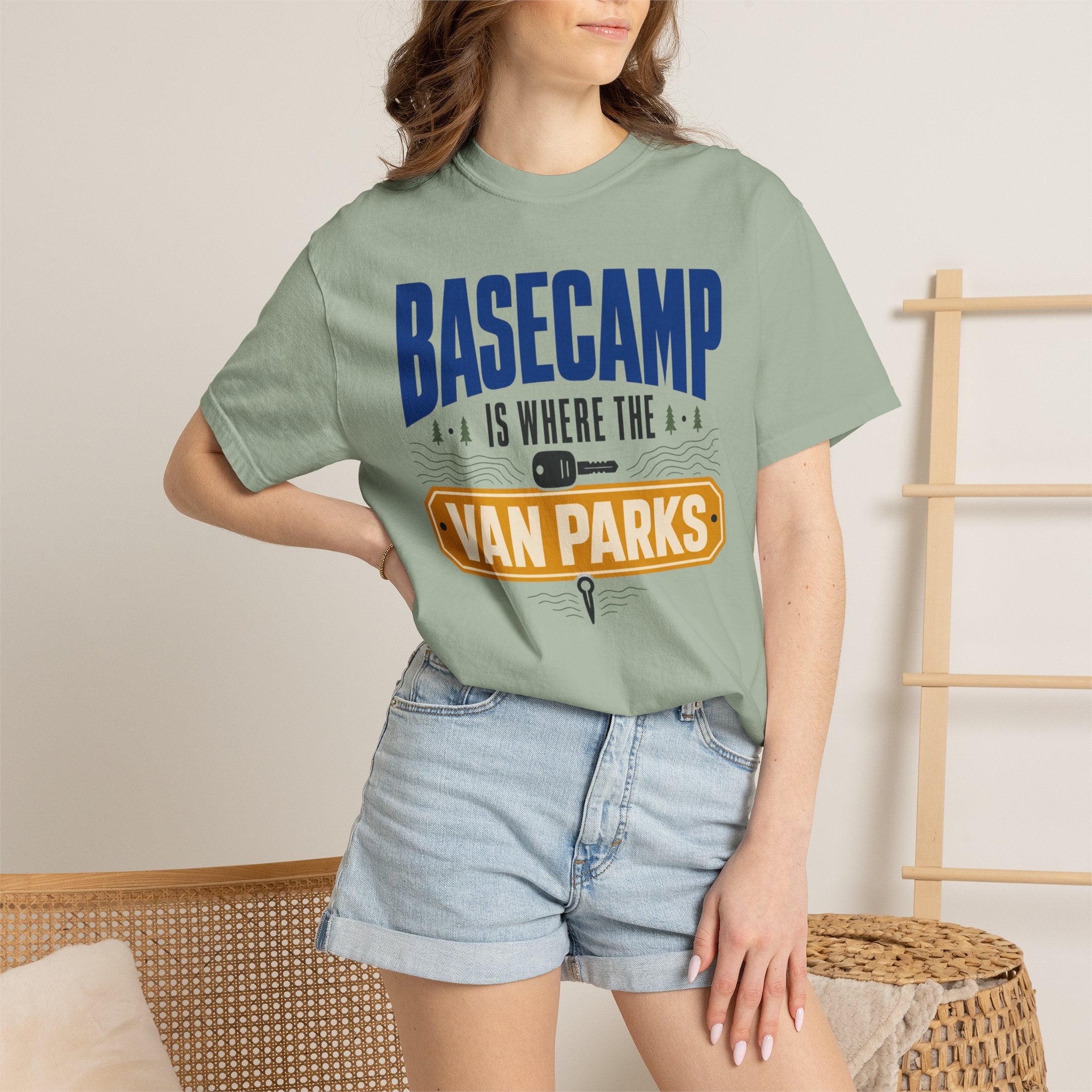 Basecamp Is Where The Van Parks - T-Shirt