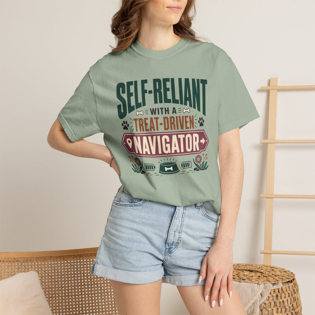 Self Reliant With A Treat Driven Navigator - T-Shirt