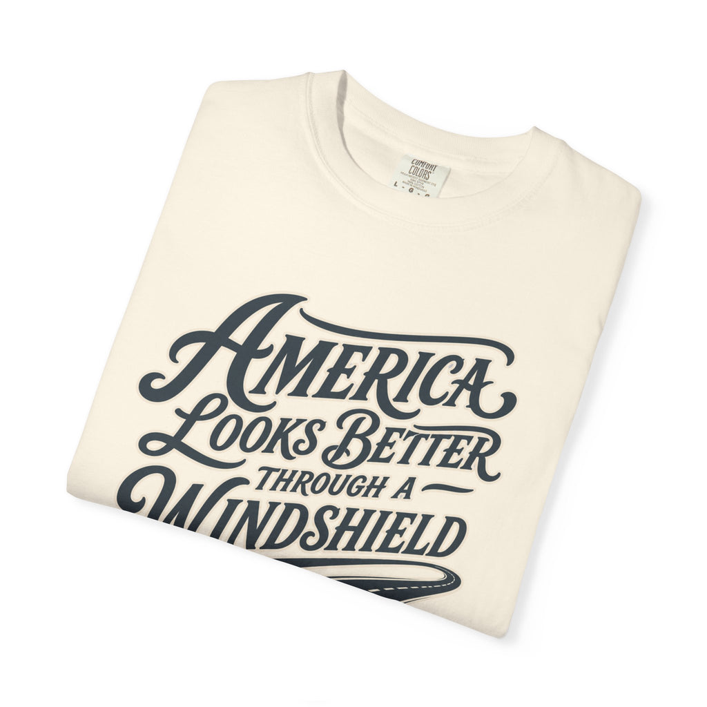 America Looks Better Through A Windshield - T-Shirt