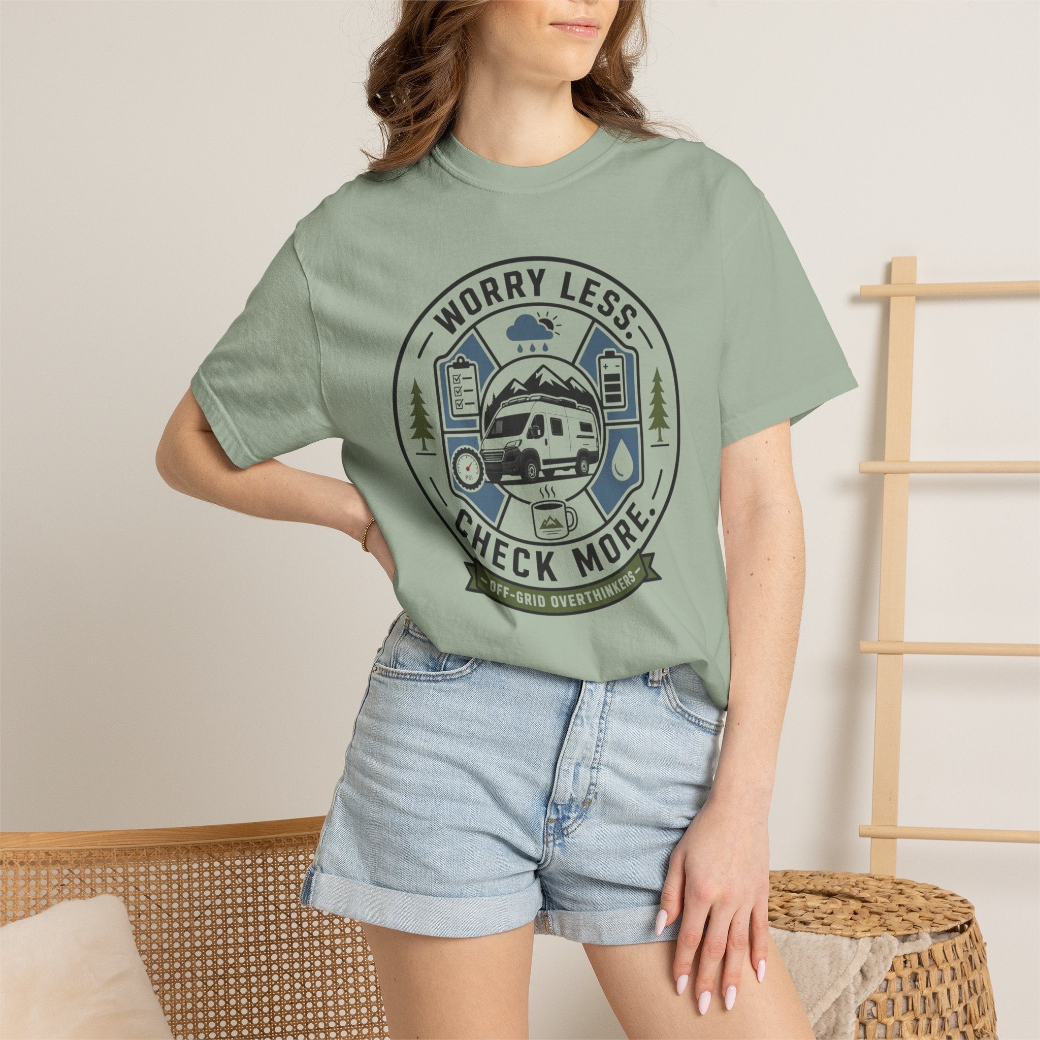 Worry Less Check More - T-Shirt