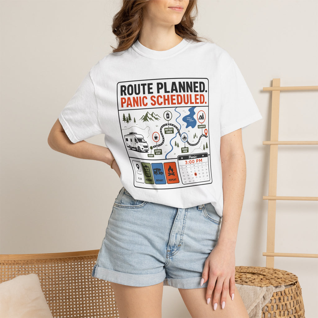 Route Planned Panic Scheduled - T-Shirt