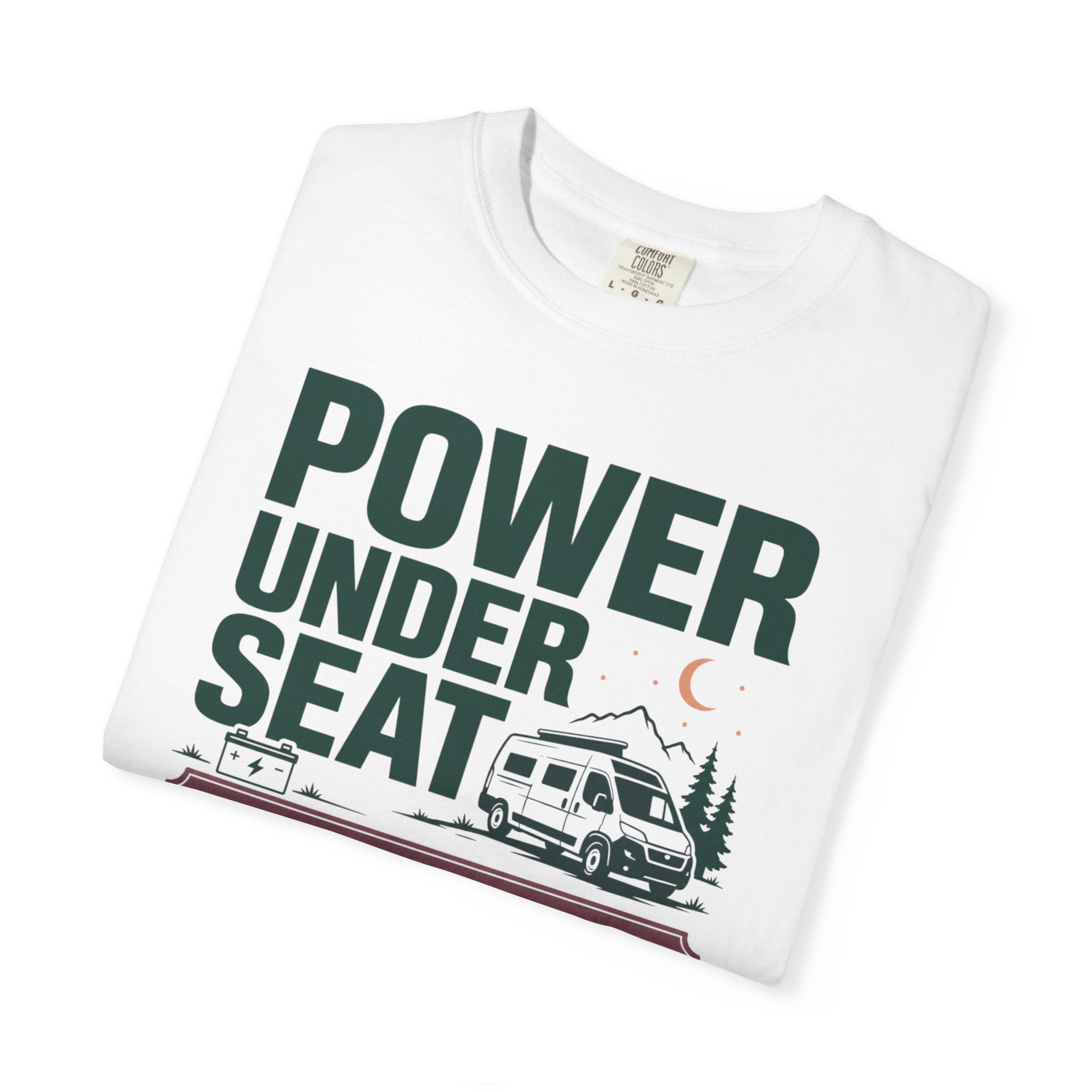 Power Under Seat Dog In Window - T-Shirt