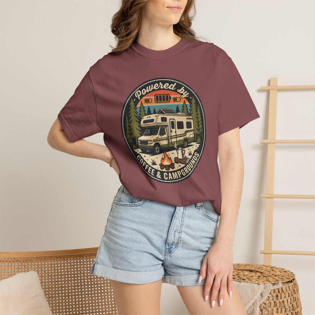 Powered By Coffee and Campgrounds - T-Shirt