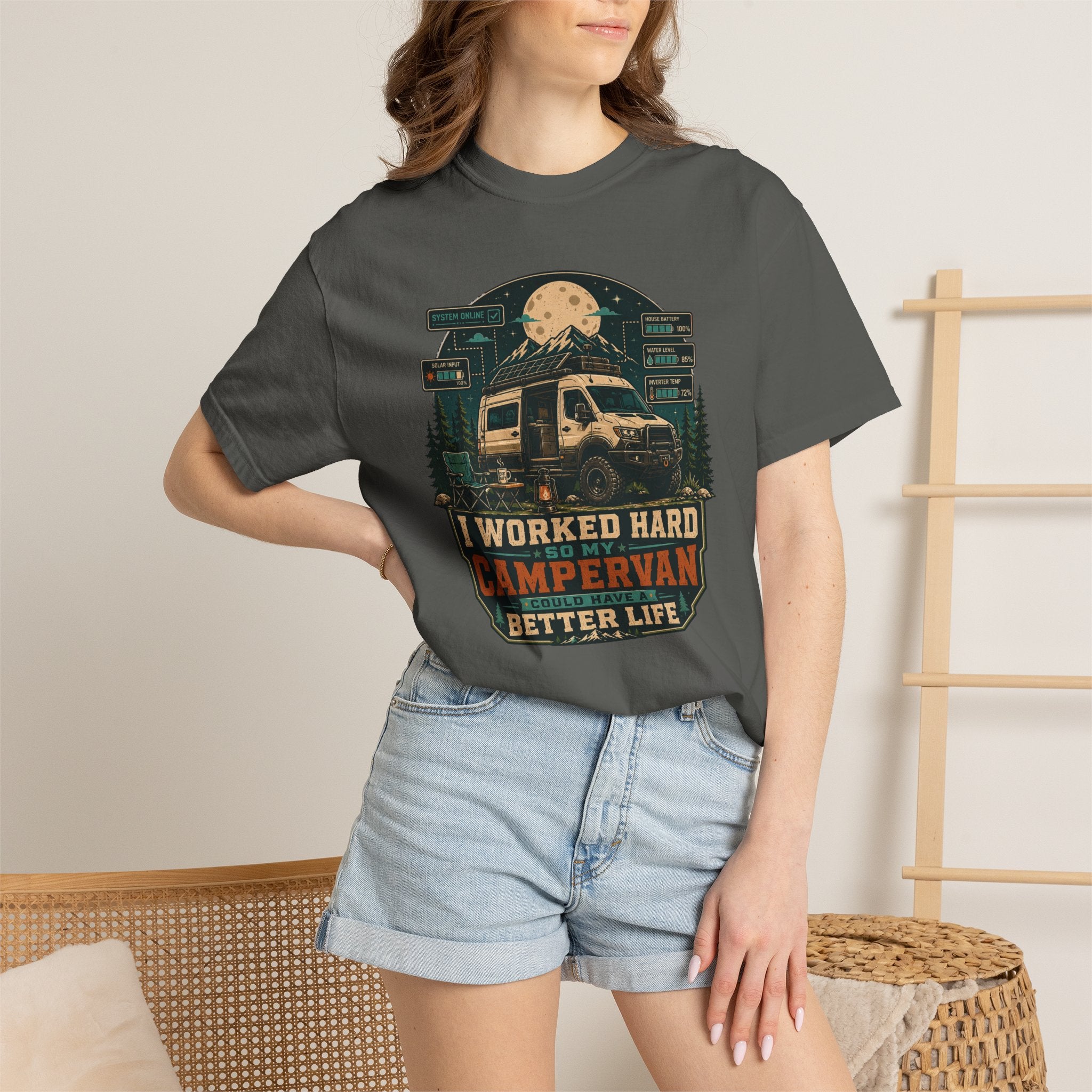 I work hard so my campervan can have a better life - T-Shirt