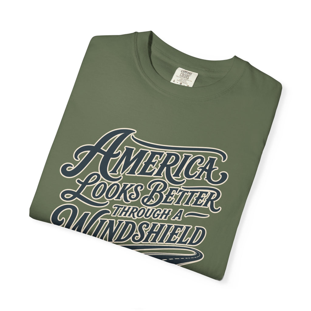 America Looks Better Through A Windshield - T-Shirt