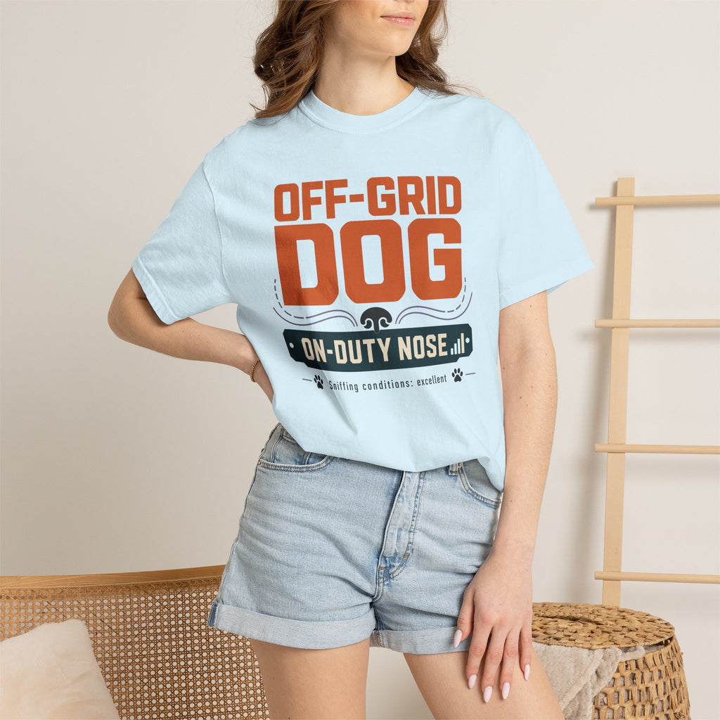 Off Grid Dog On Duty Nose - T-Shirt