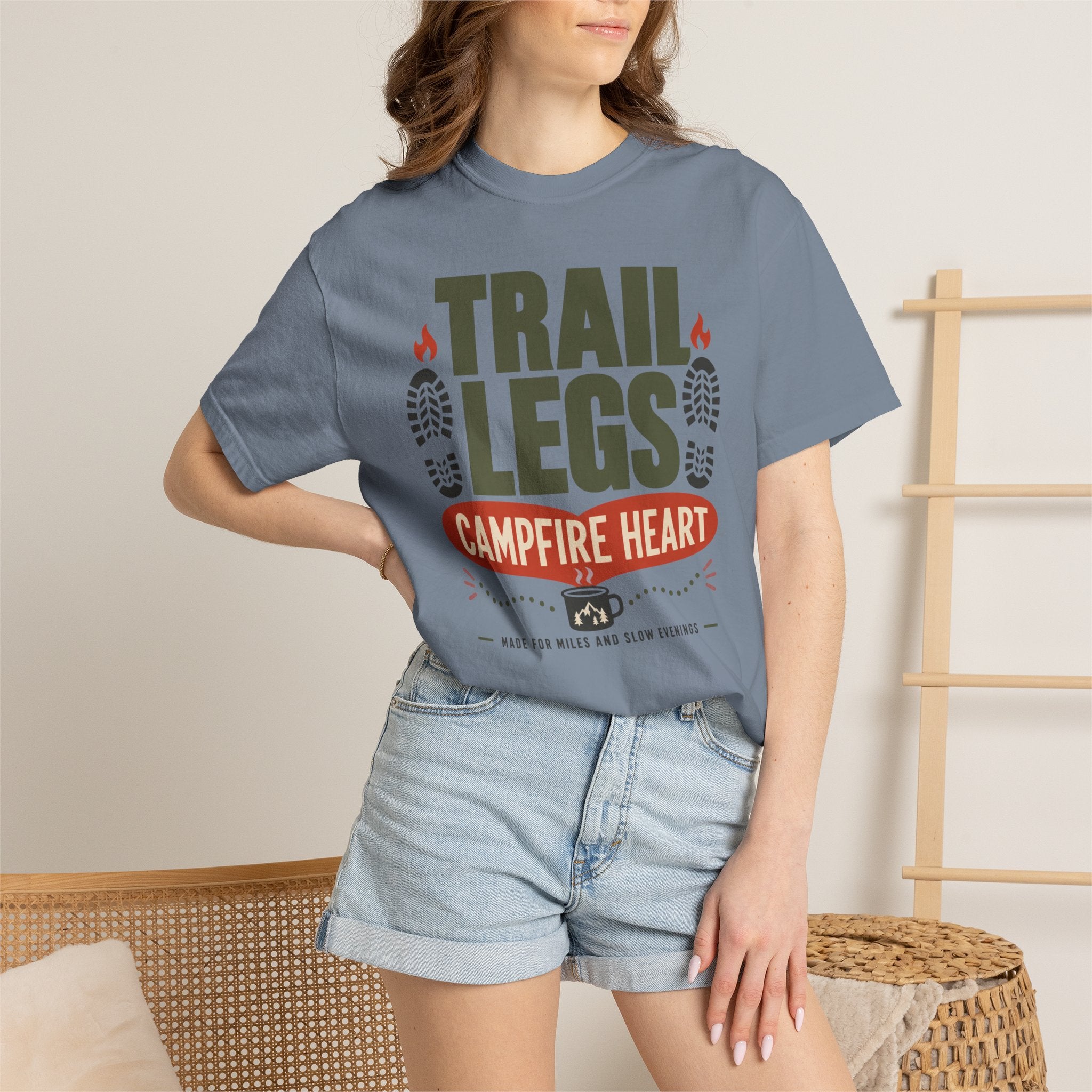 Trail Legs Campfire Heart - T-Shirt