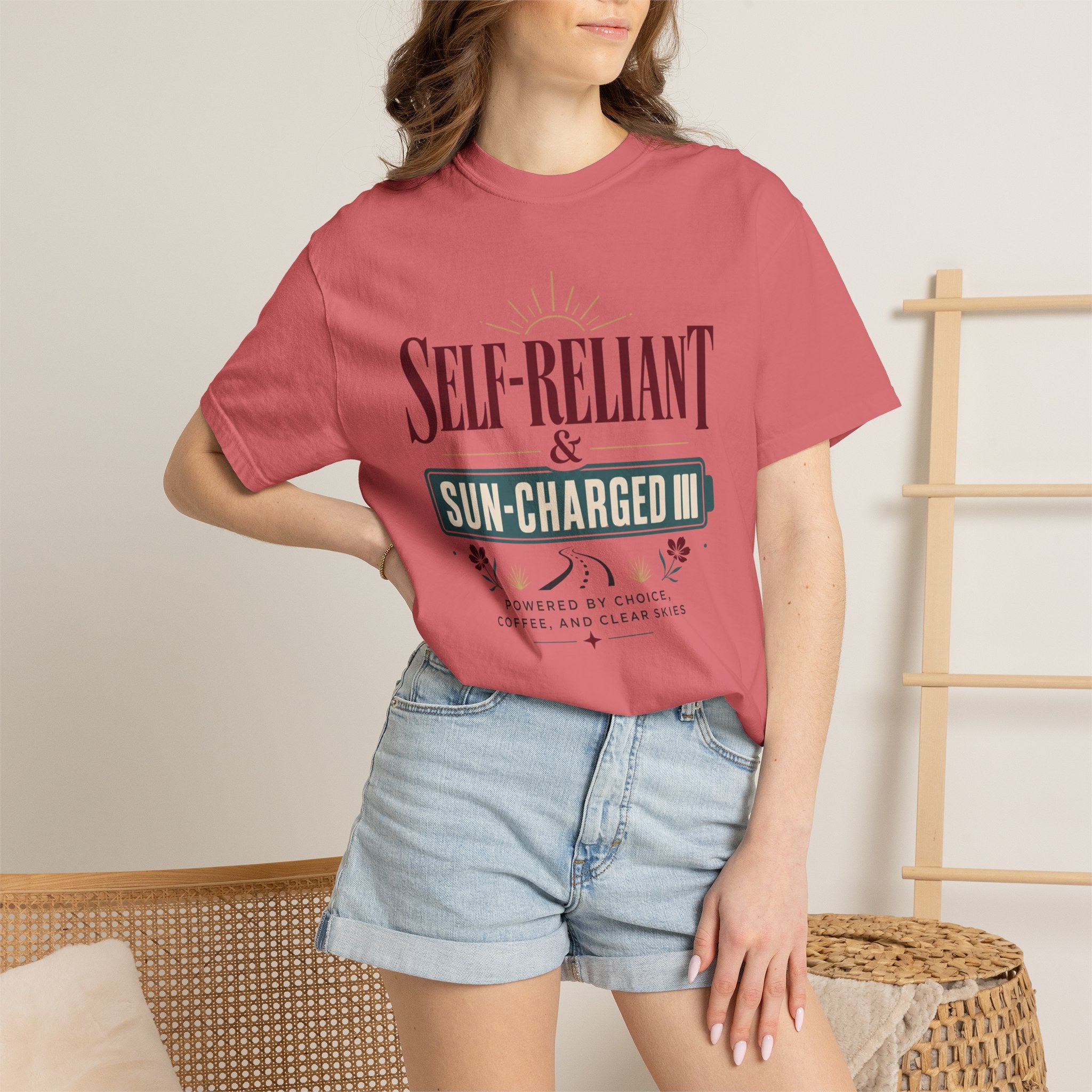 Self Reliant And Sun Charged - T-Shirt
