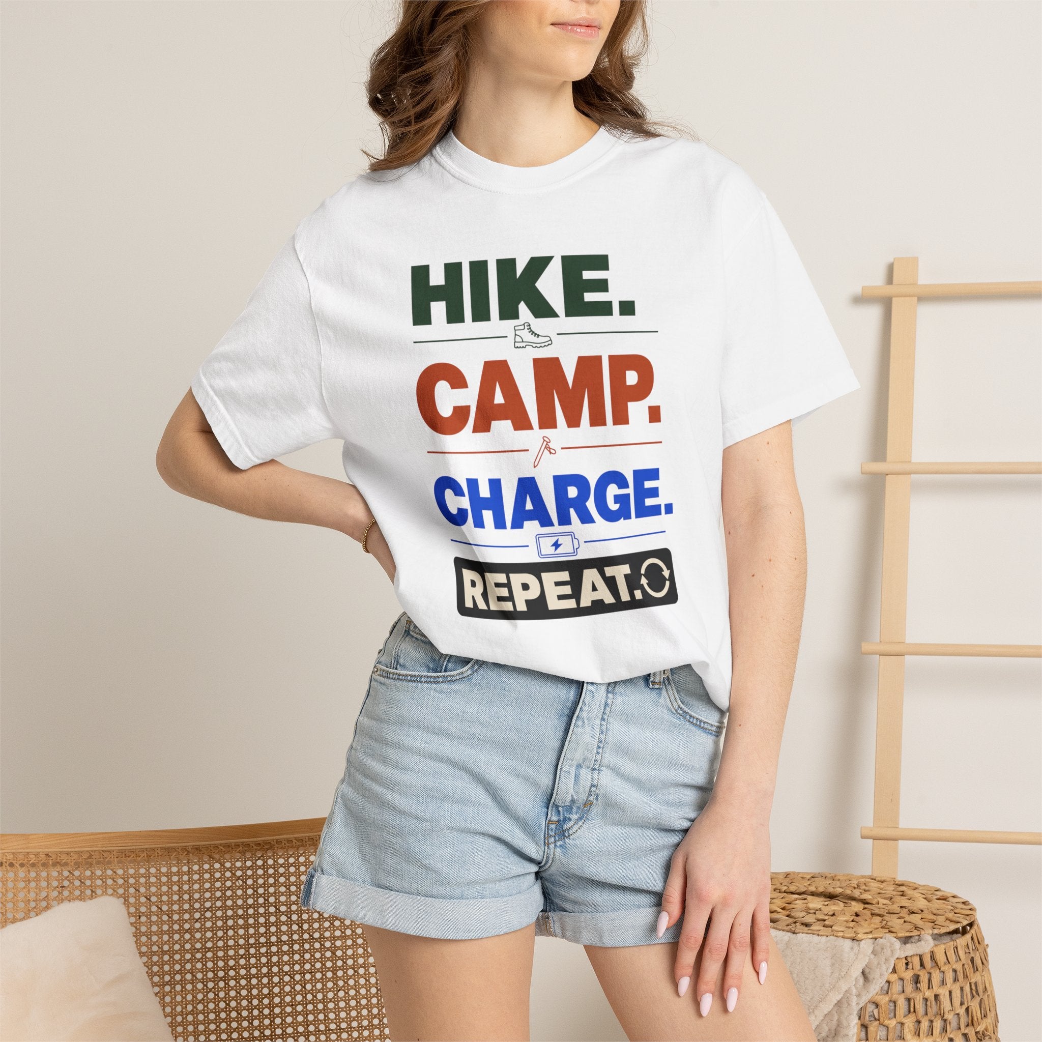 Hike Camp Charge Repeat - T-Shirt