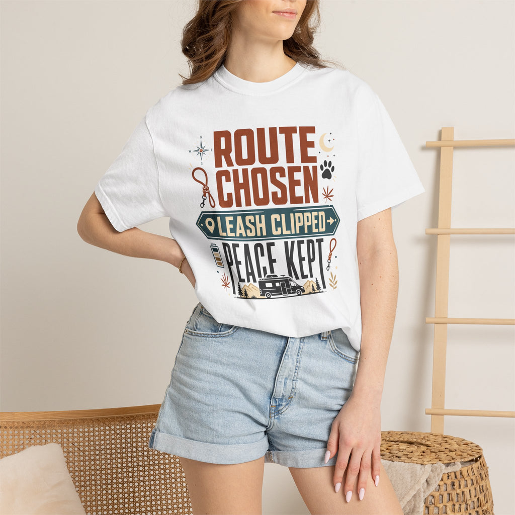 Route Chosen Leash Clipped Peace Kept - T-Shirt