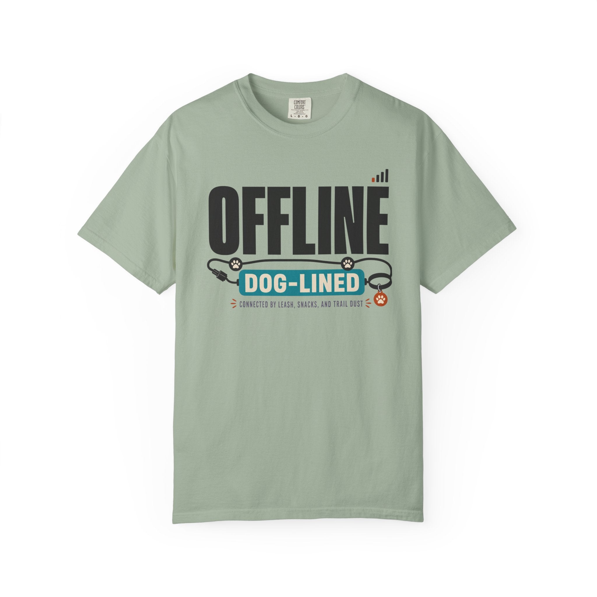 Offline But Dog Lined - T-Shirt