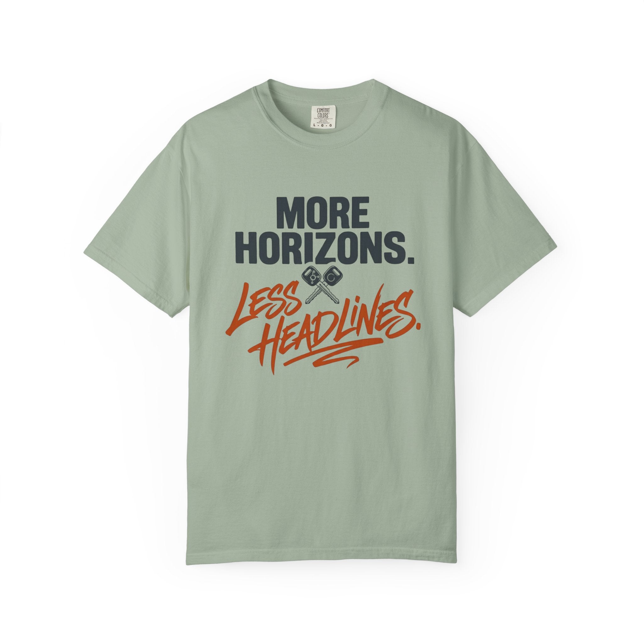 More Horizons Less Headlines - T-Shirt