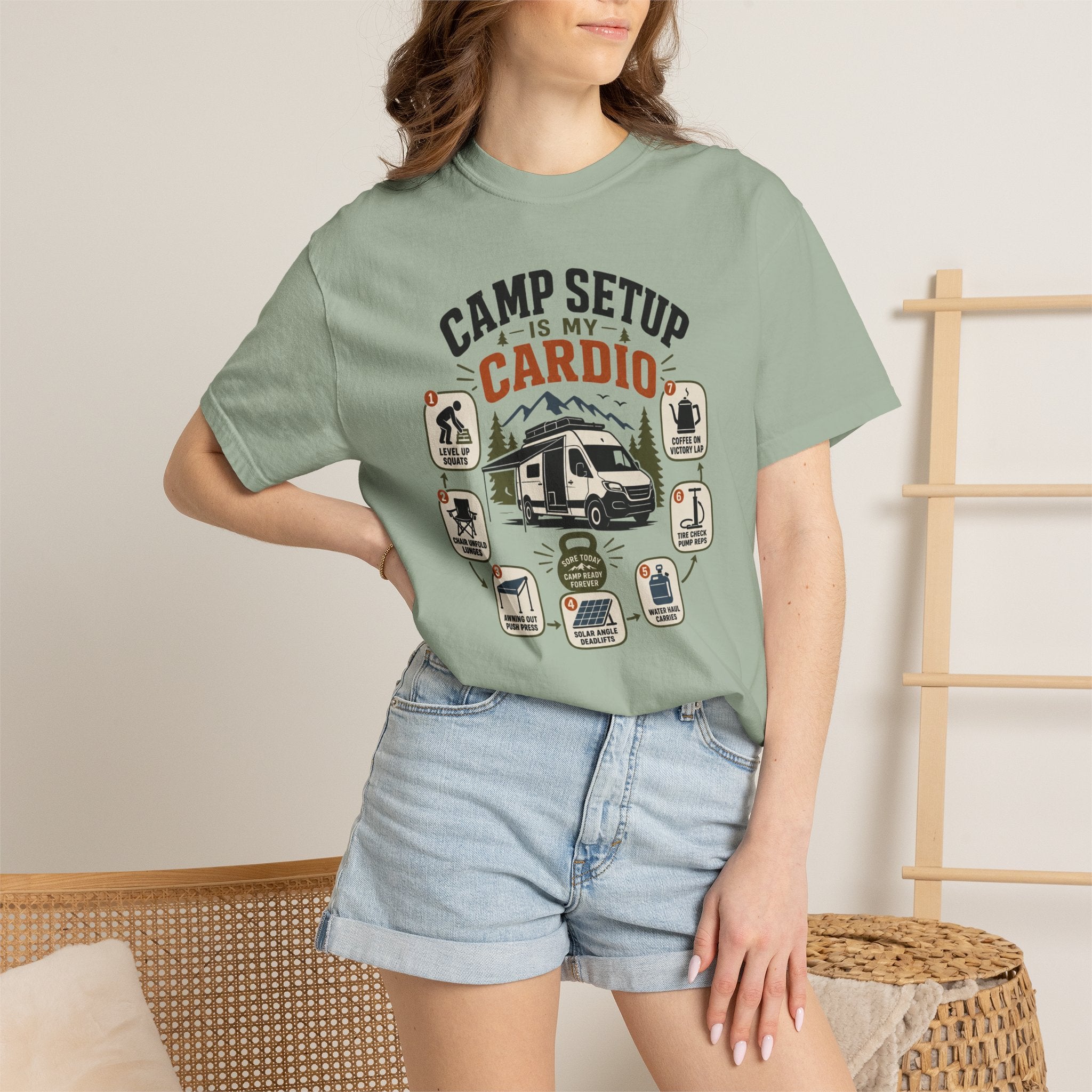Camp Setup Is My Cardio - T-Shirt