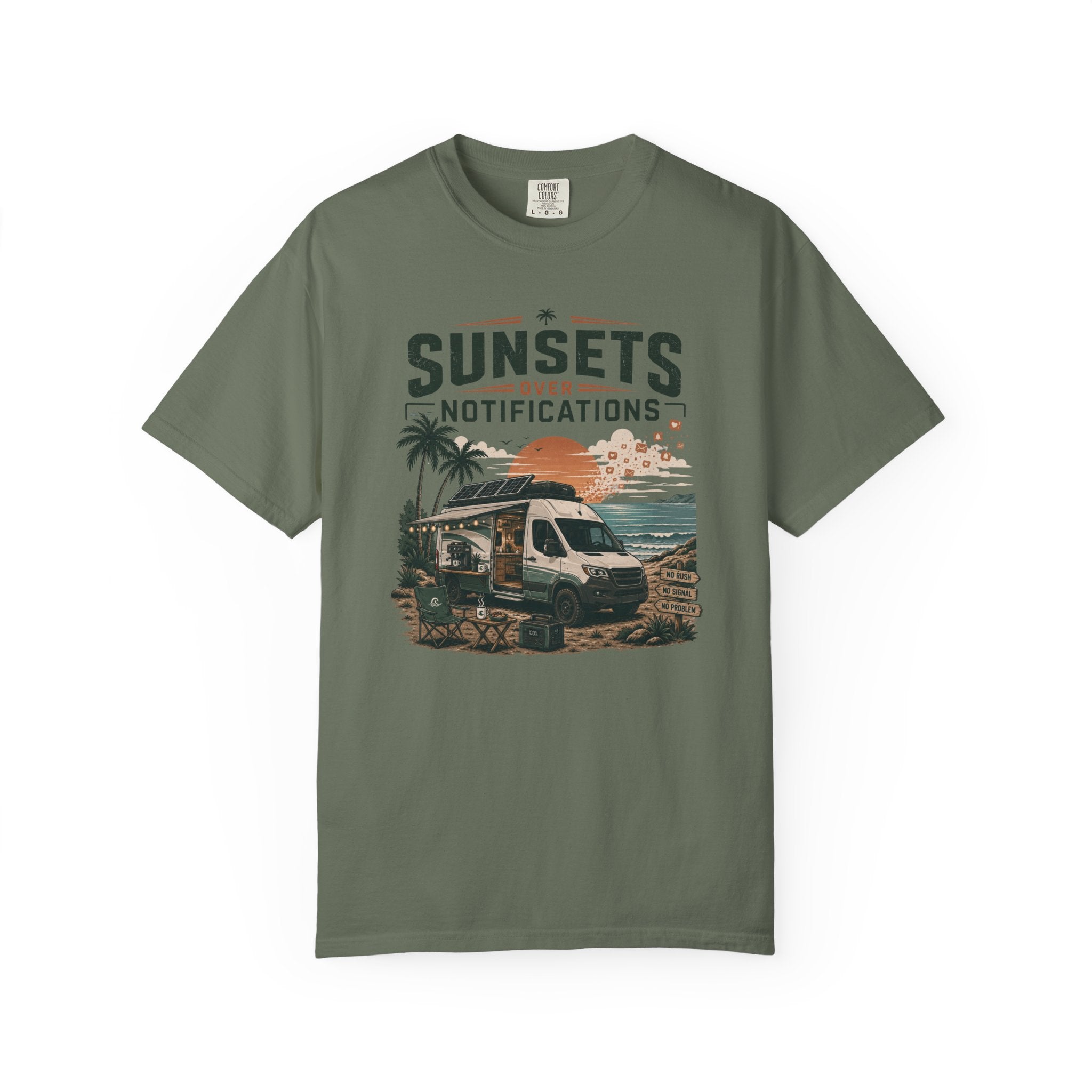 Sunsets Over Notifications - T-Shirt