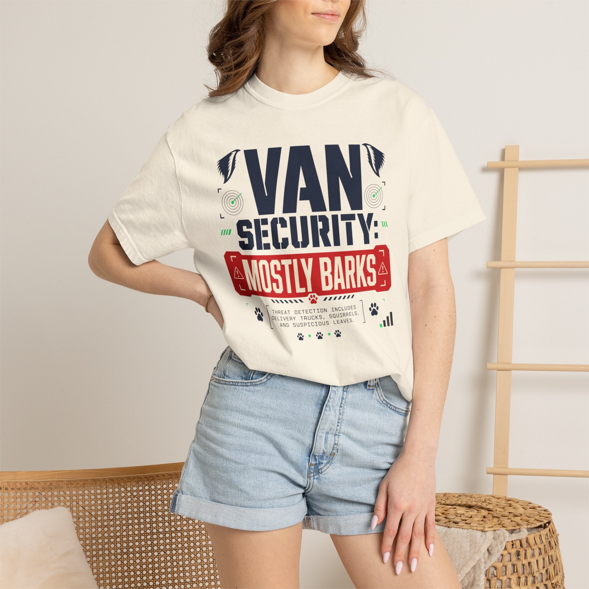 Van Security Mostly Barks - T-Shirt