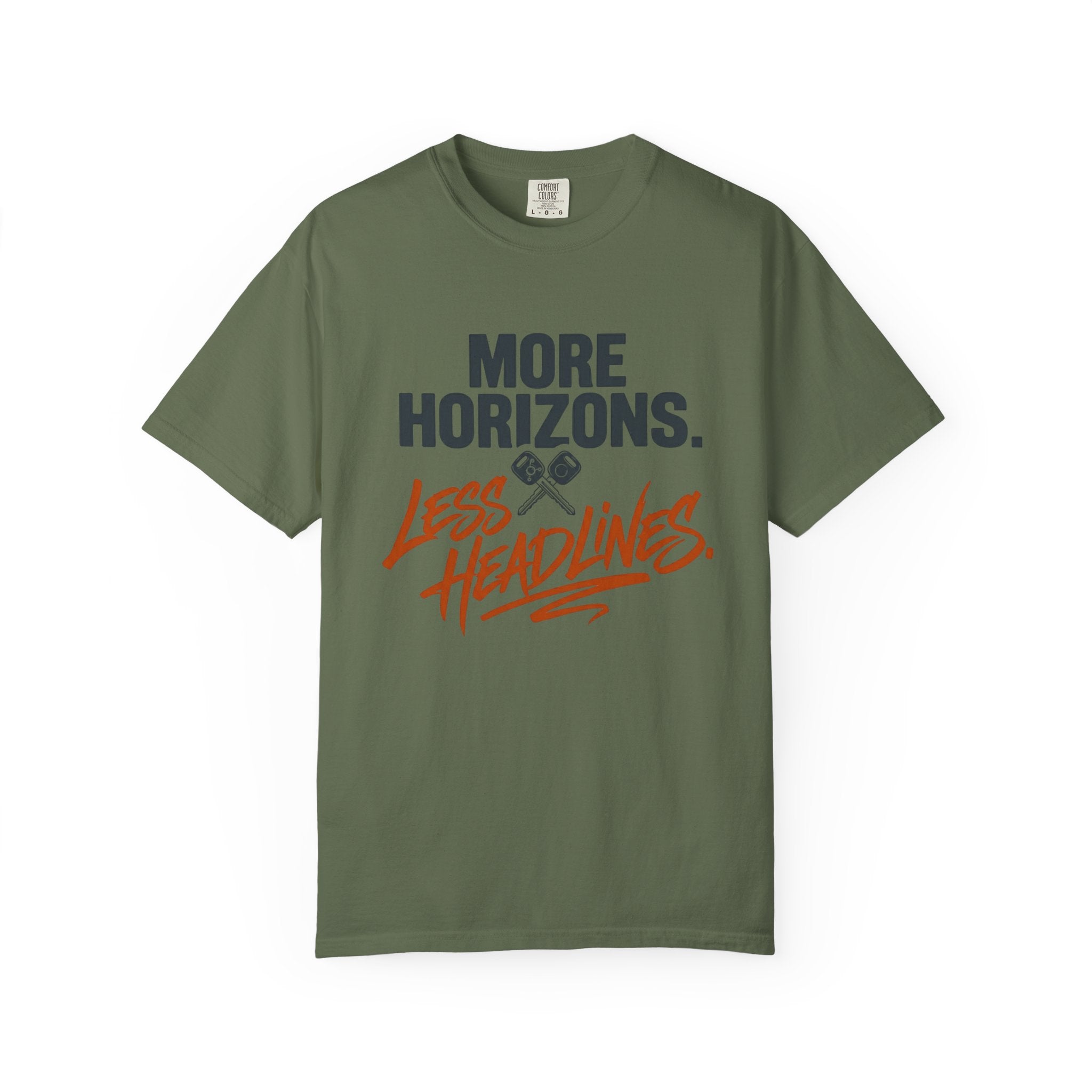 More Horizons Less Headlines - T-Shirt