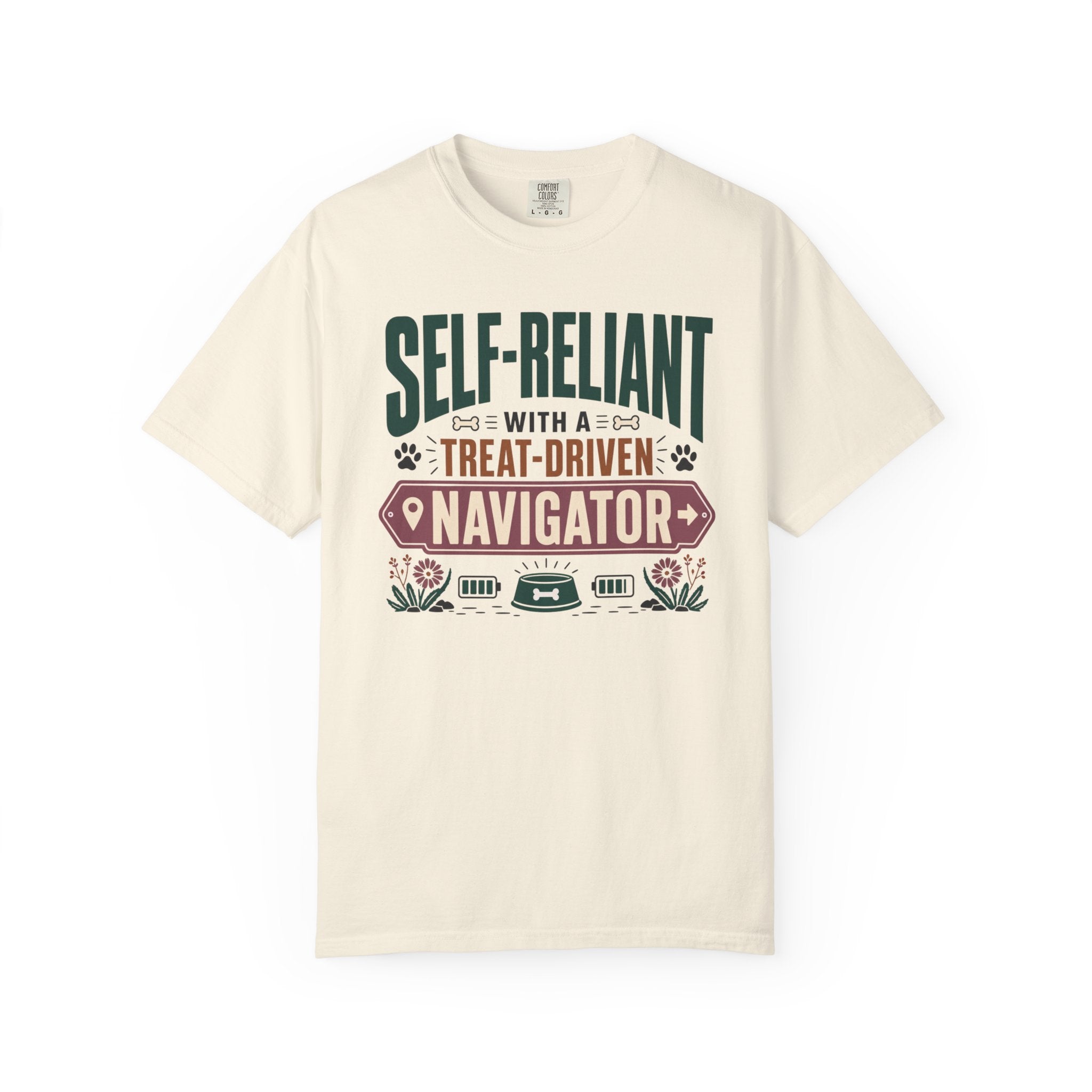 Self Reliant With A Treat Driven Navigator - T-Shirt