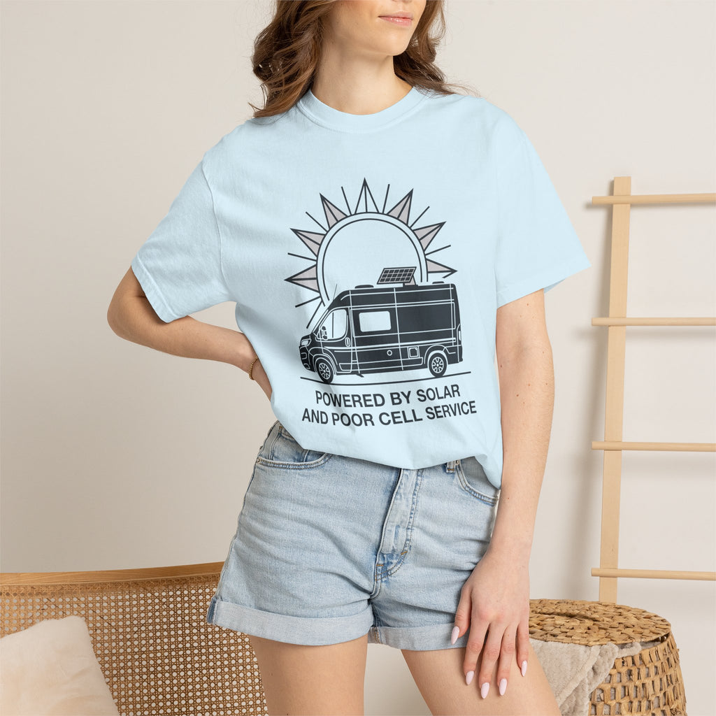 Powered By Solar And Poor Cell Service - T-Shirt