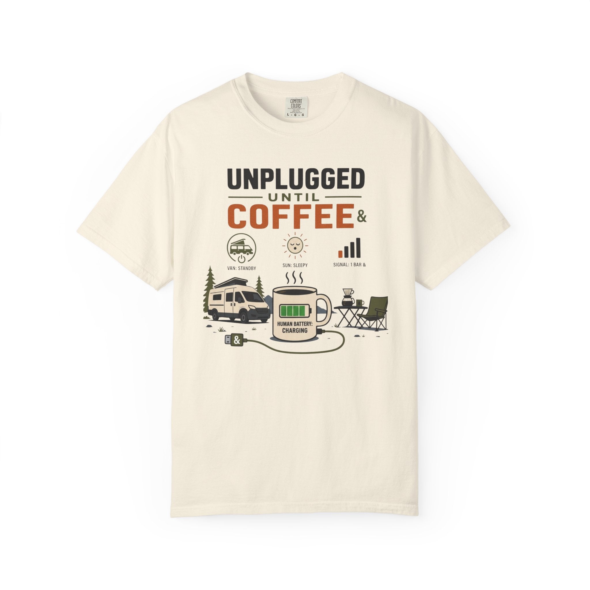 Unplugged Until Coffee - T-Shirt
