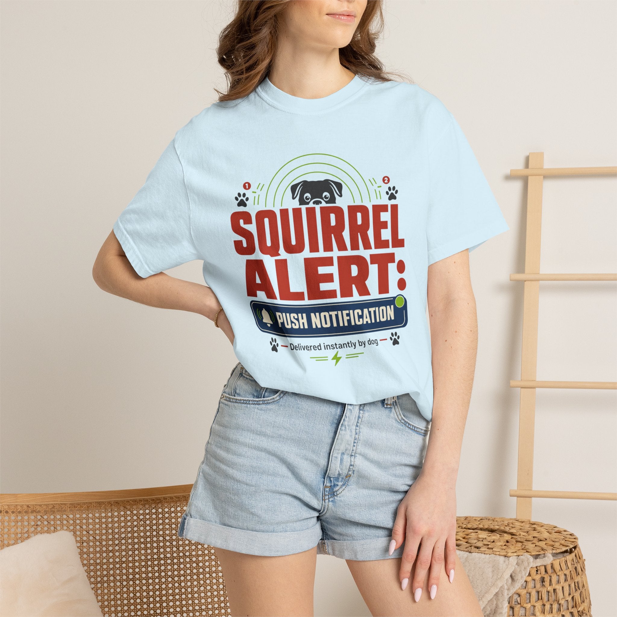 Squirrel Alert Push Notification - T-Shirt