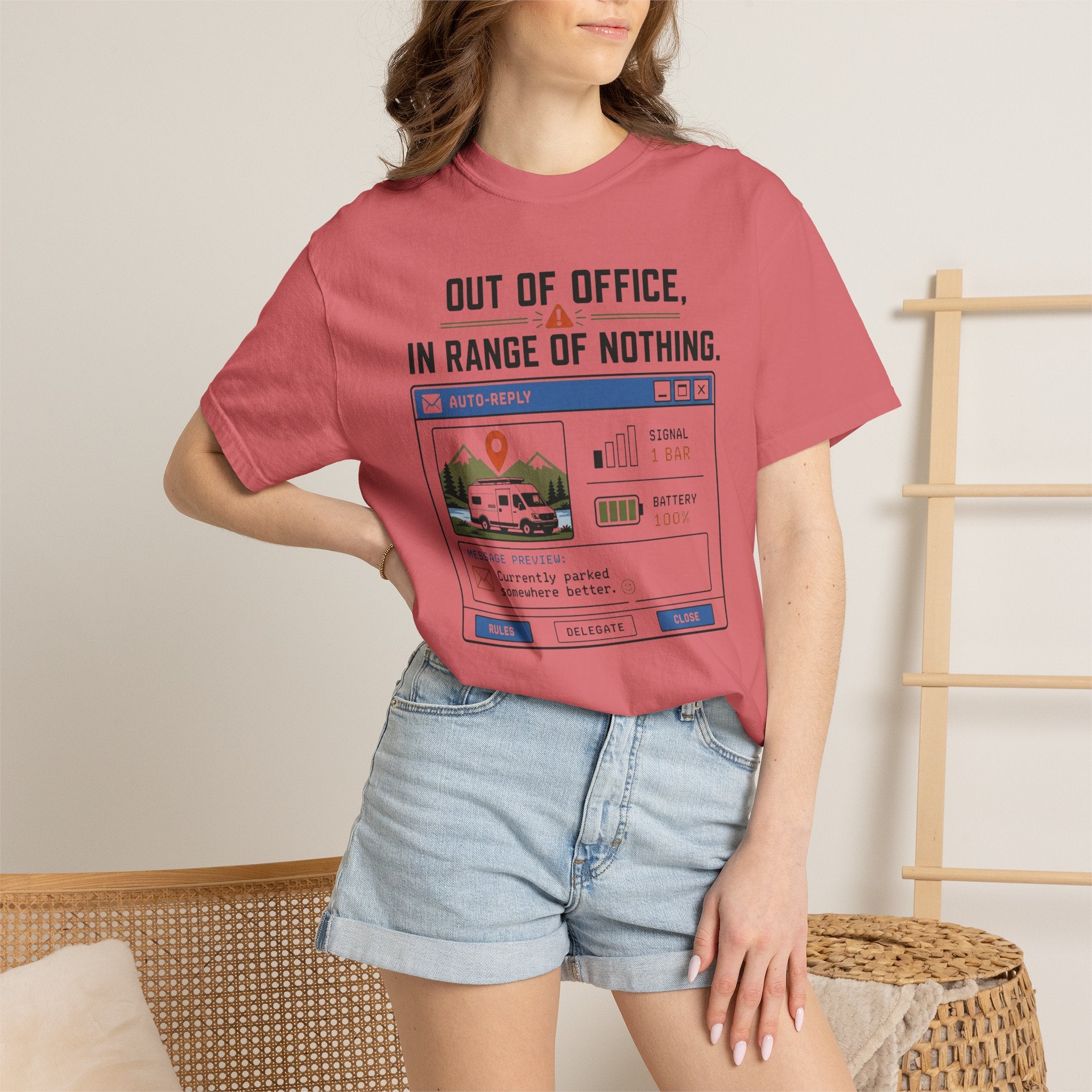 Out Of Office In Range Of Nothing - T-Shirt