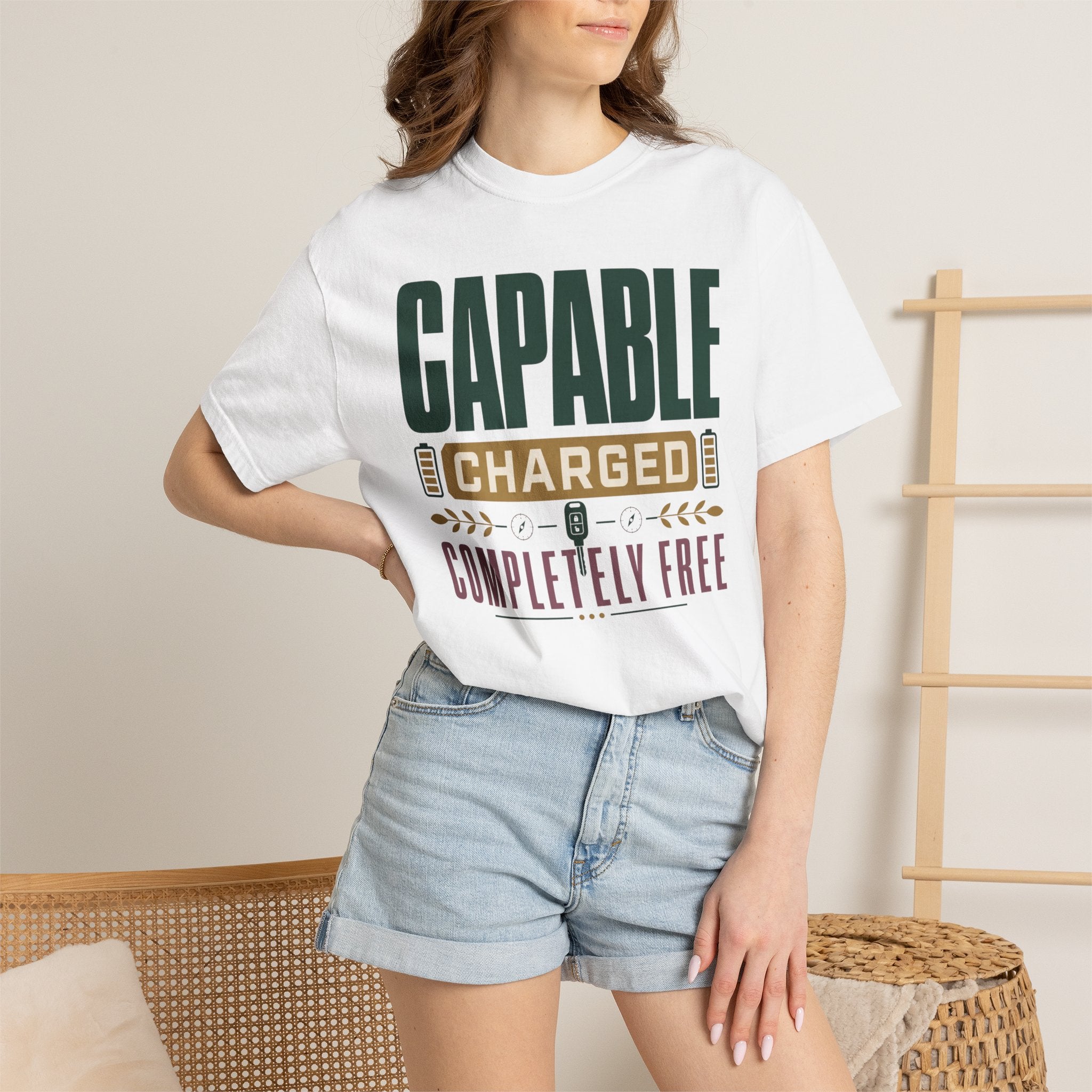 Capable Charged Completely Free - T-Shirt