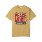 Peace Mode With Paw Prints - T-Shirt