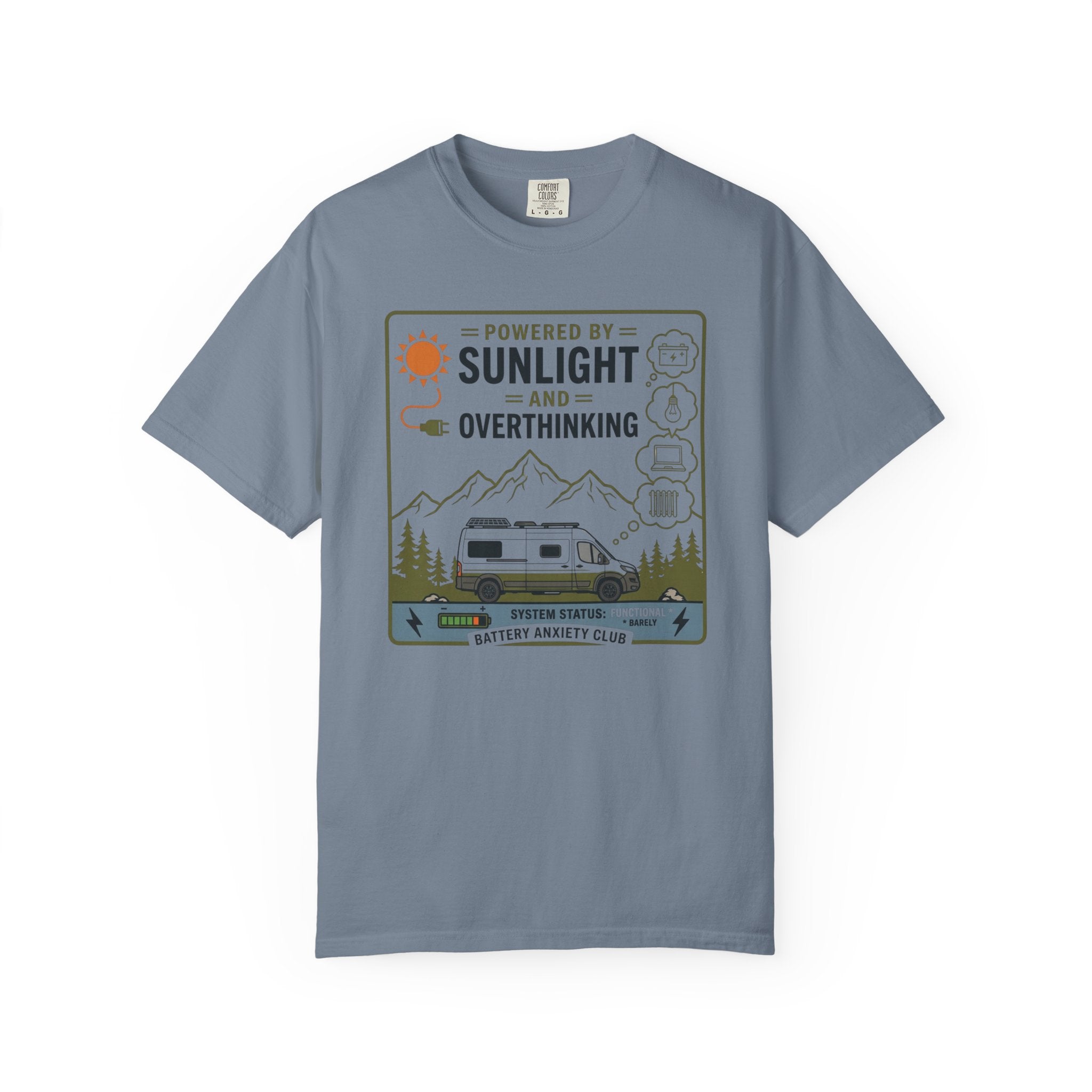 Powered By Sunlight And Overthinking - T-Shirt