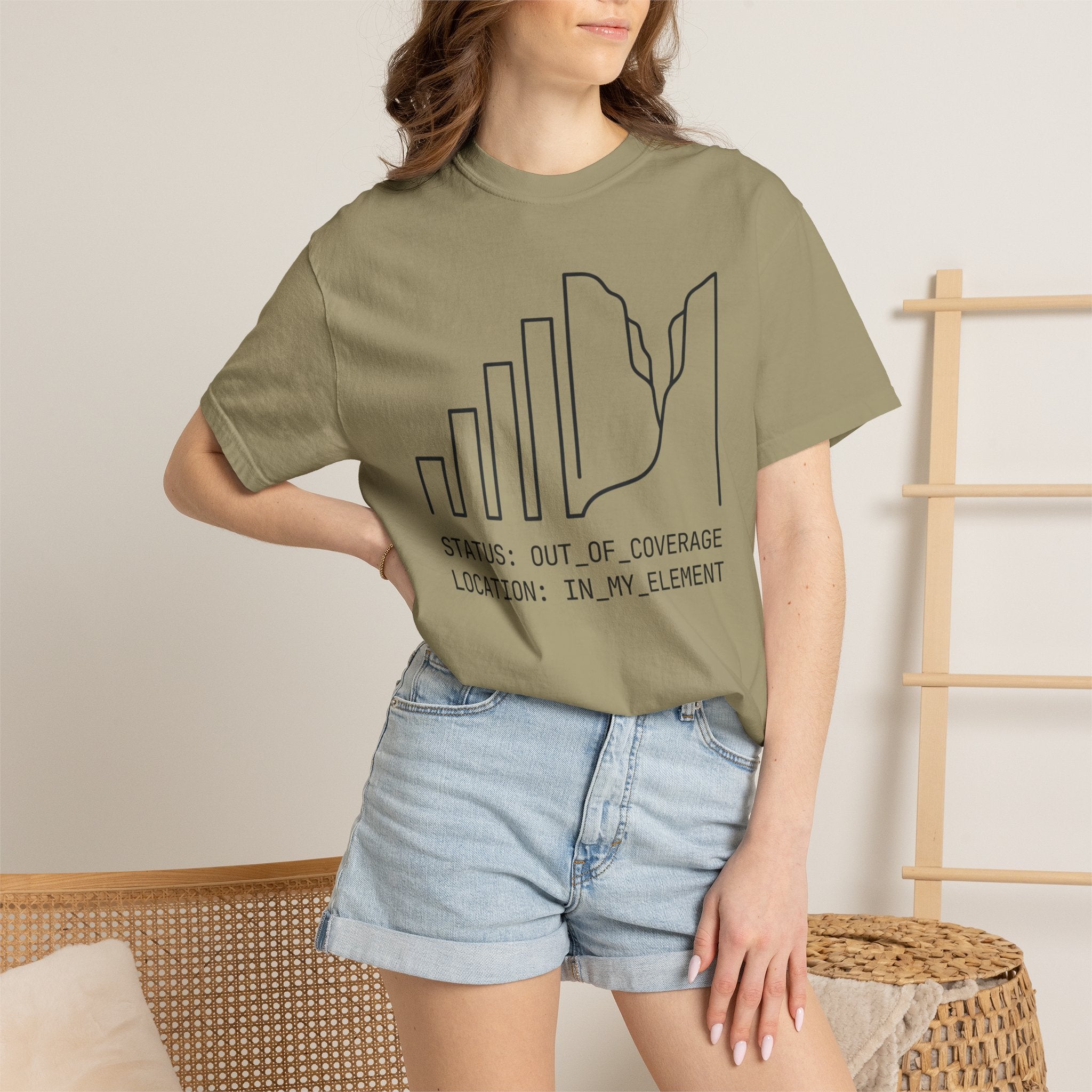 Status Out Of Coverage In My Element - T-Shirt