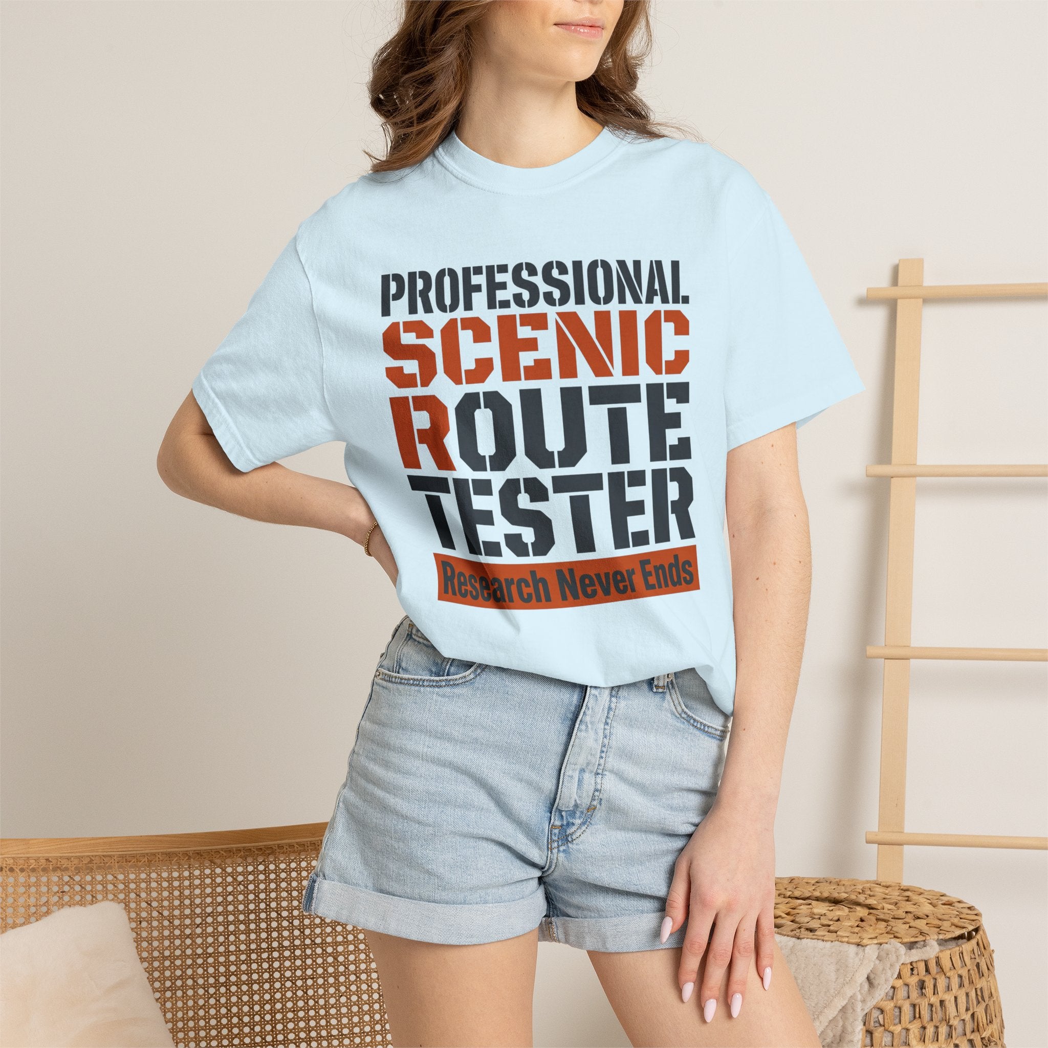 Professional Scenic Route Tester Research Never Ends - T-Shirt