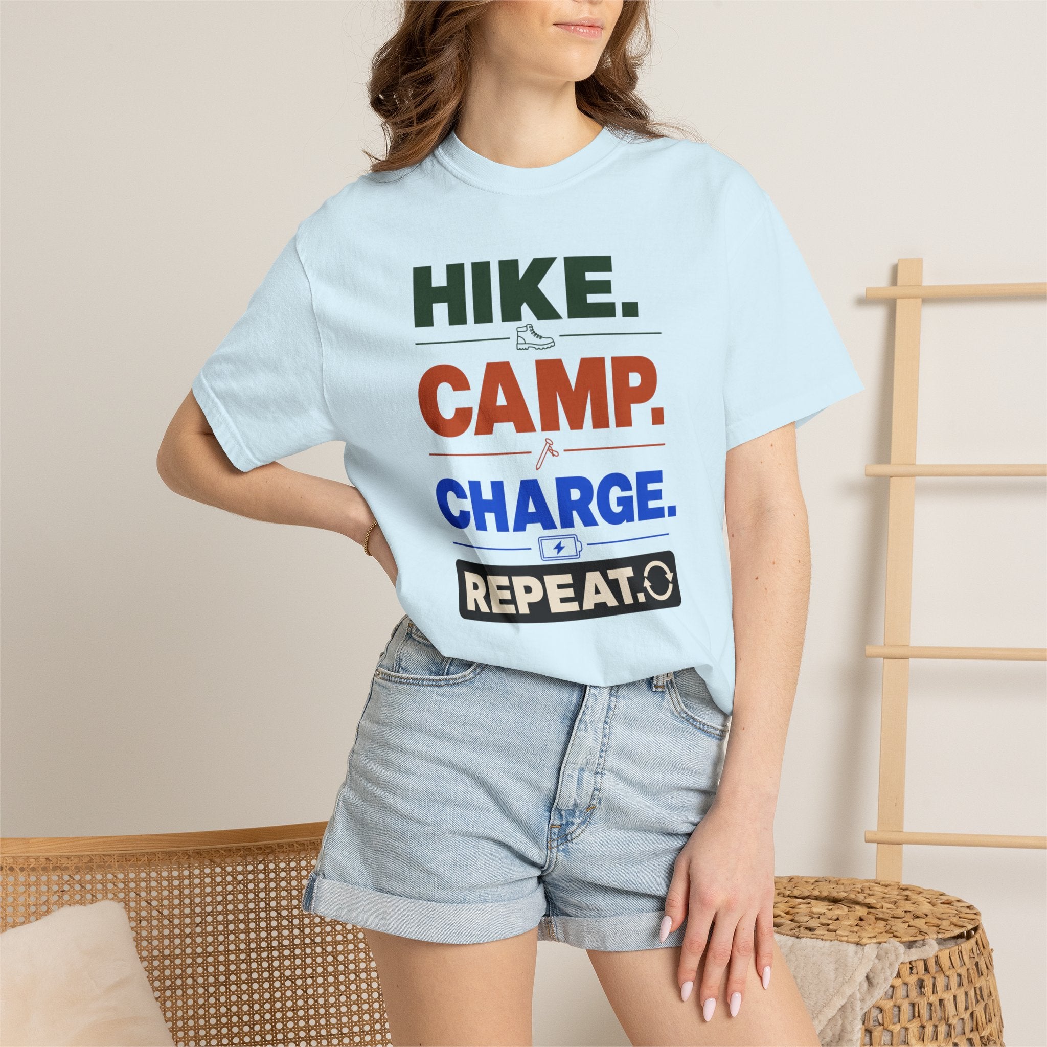 Hike Camp Charge Repeat - T-Shirt