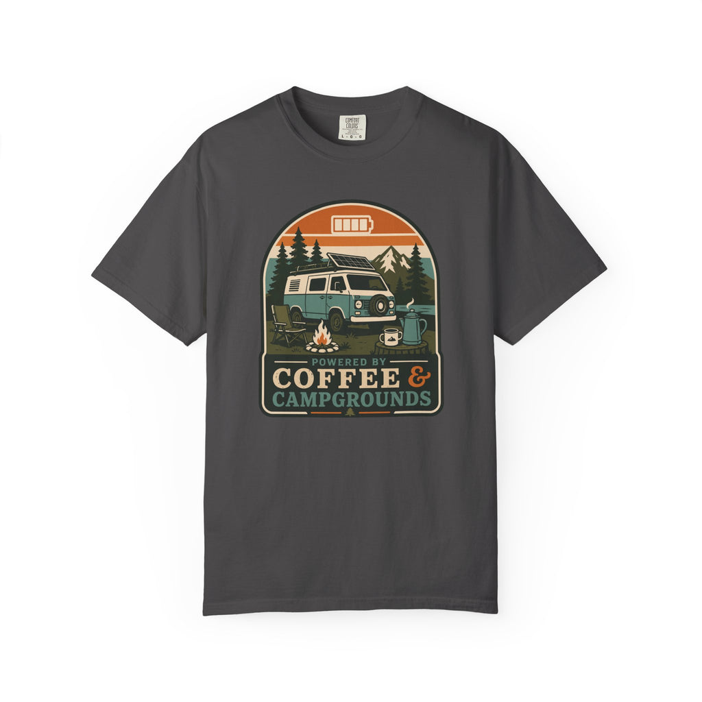 Powered By Coffee and Campgrounds - T-Shirt
