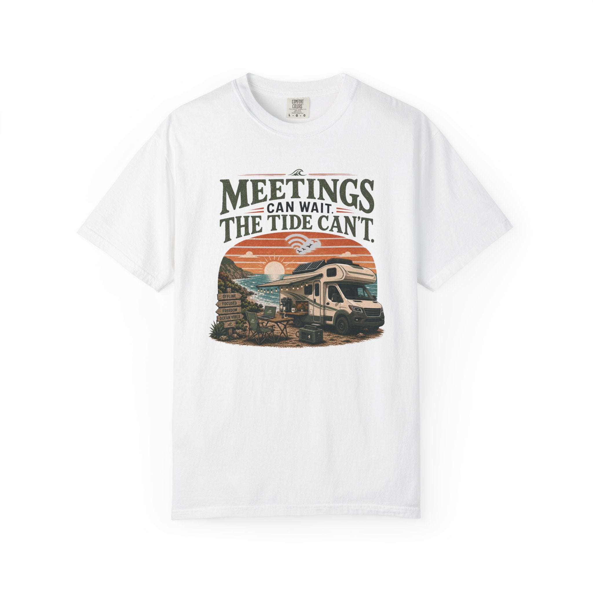Meetings Can Wait The Tide Can't - T-Shirt