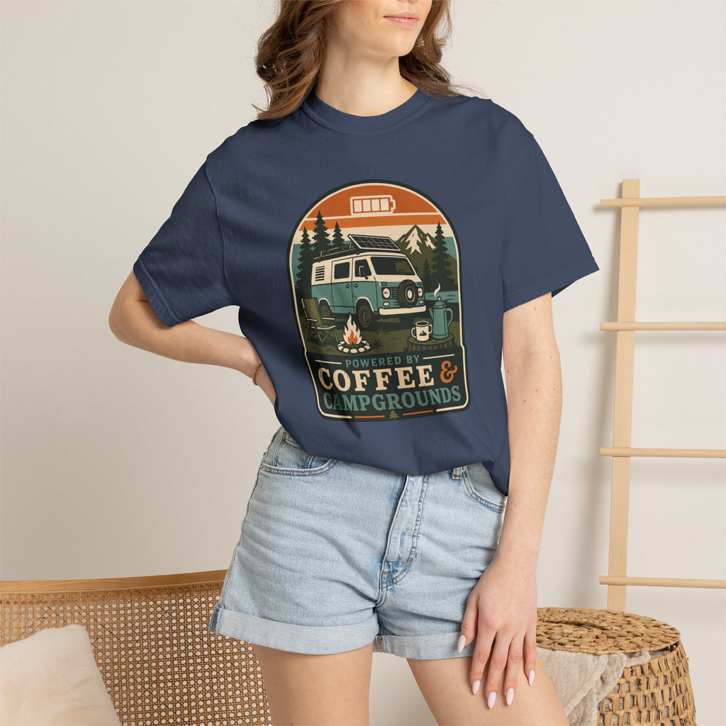 Powered By Coffee and Campgrounds - T-Shirt