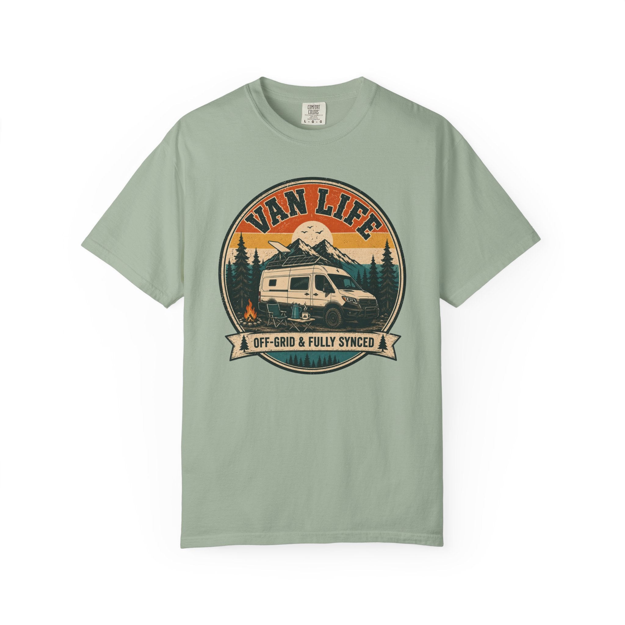 Van Life Offgrid And Fully Synced - T-Shirt