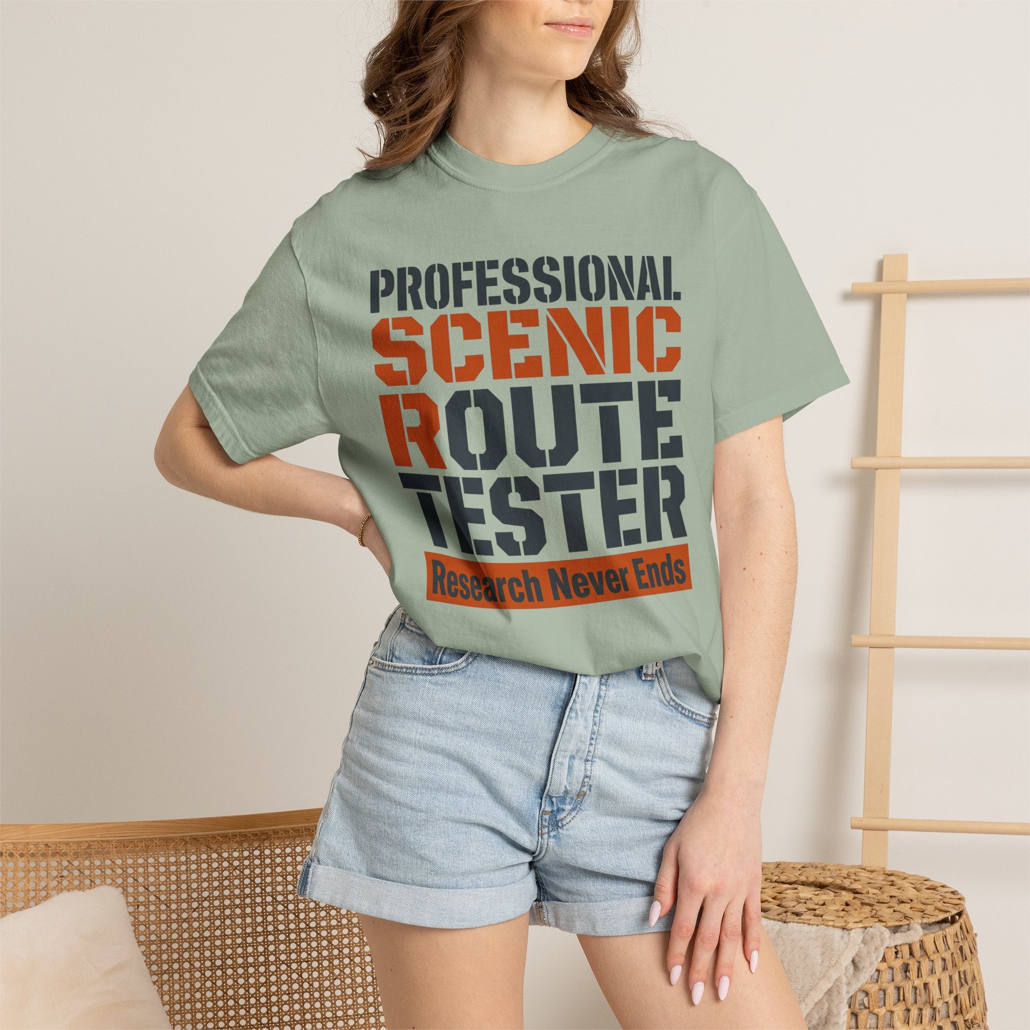 Professional Scenic Route Tester Research Never Ends - T-Shirt