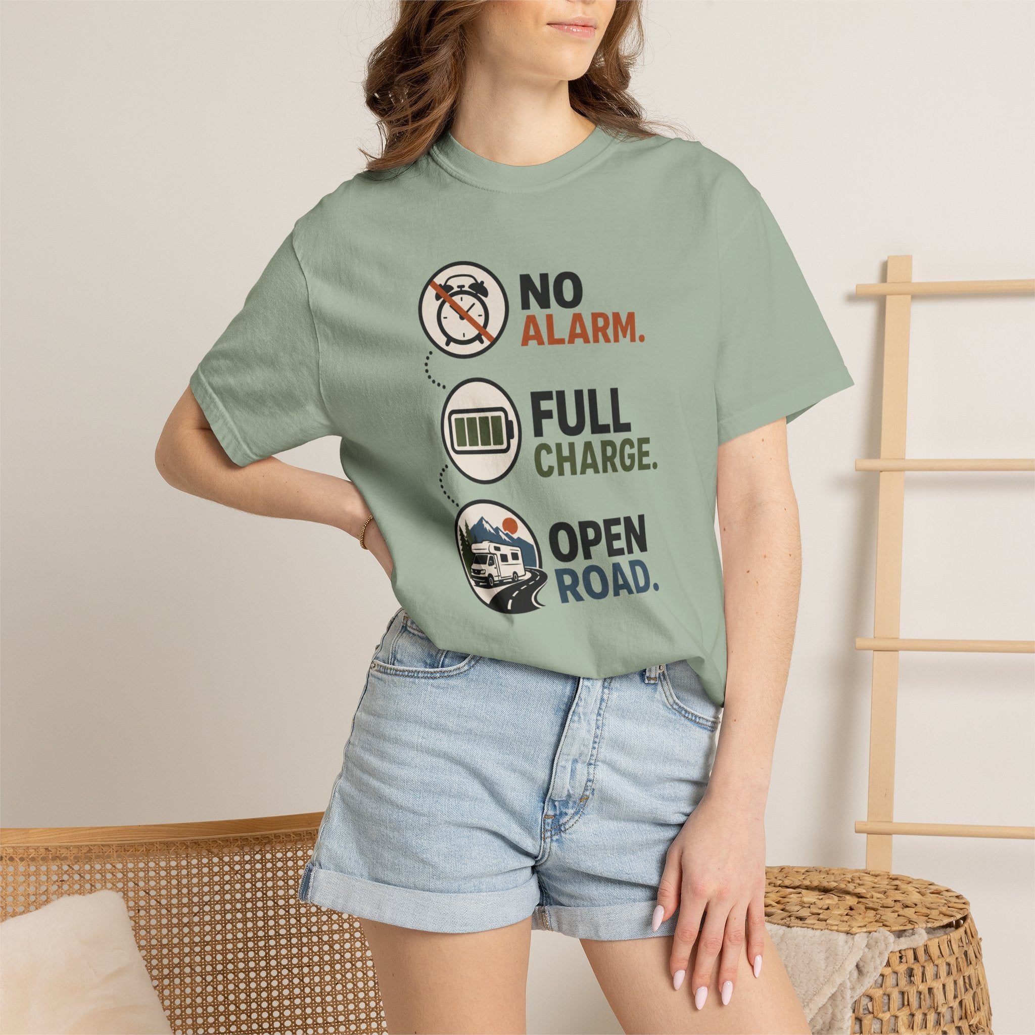 No Alarm Full Charge Open Road - T-Shirt