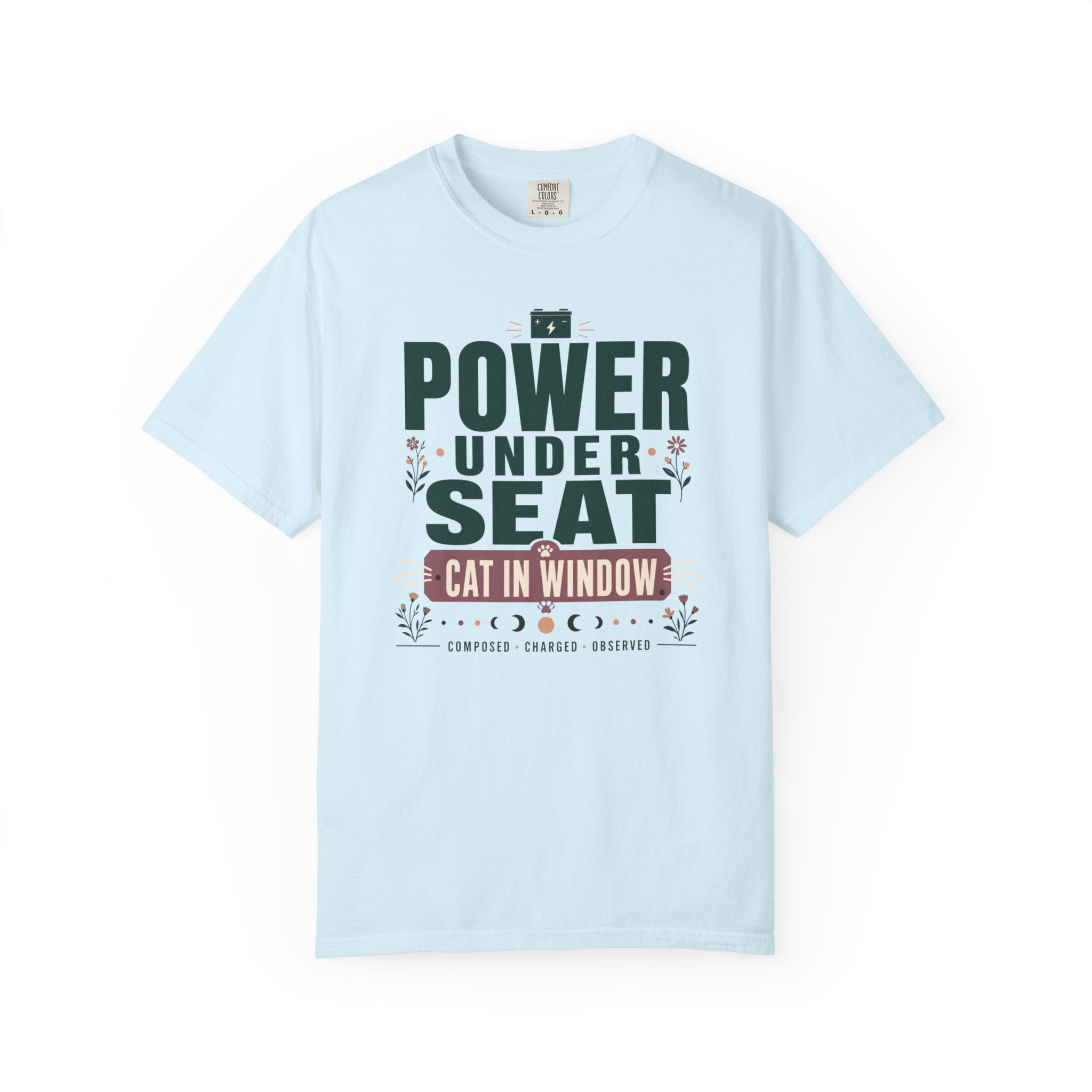 Power Under Seat Cat In Window - T-Shirt