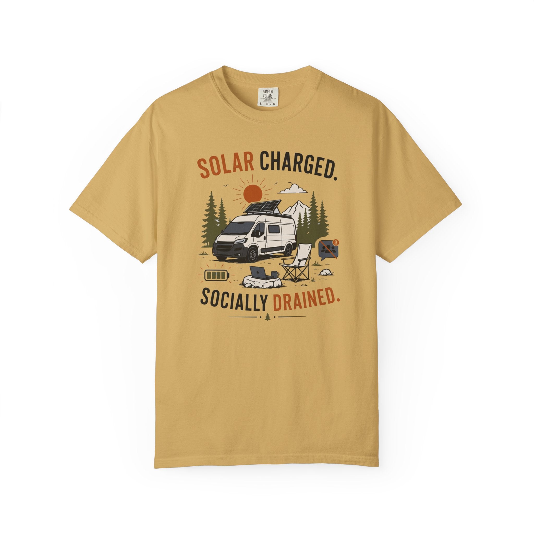 Solar Charged Socially Drained - T-Shirt
