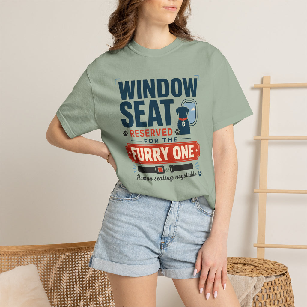 Window Seat Reserved For The Furry One - T-Shirt