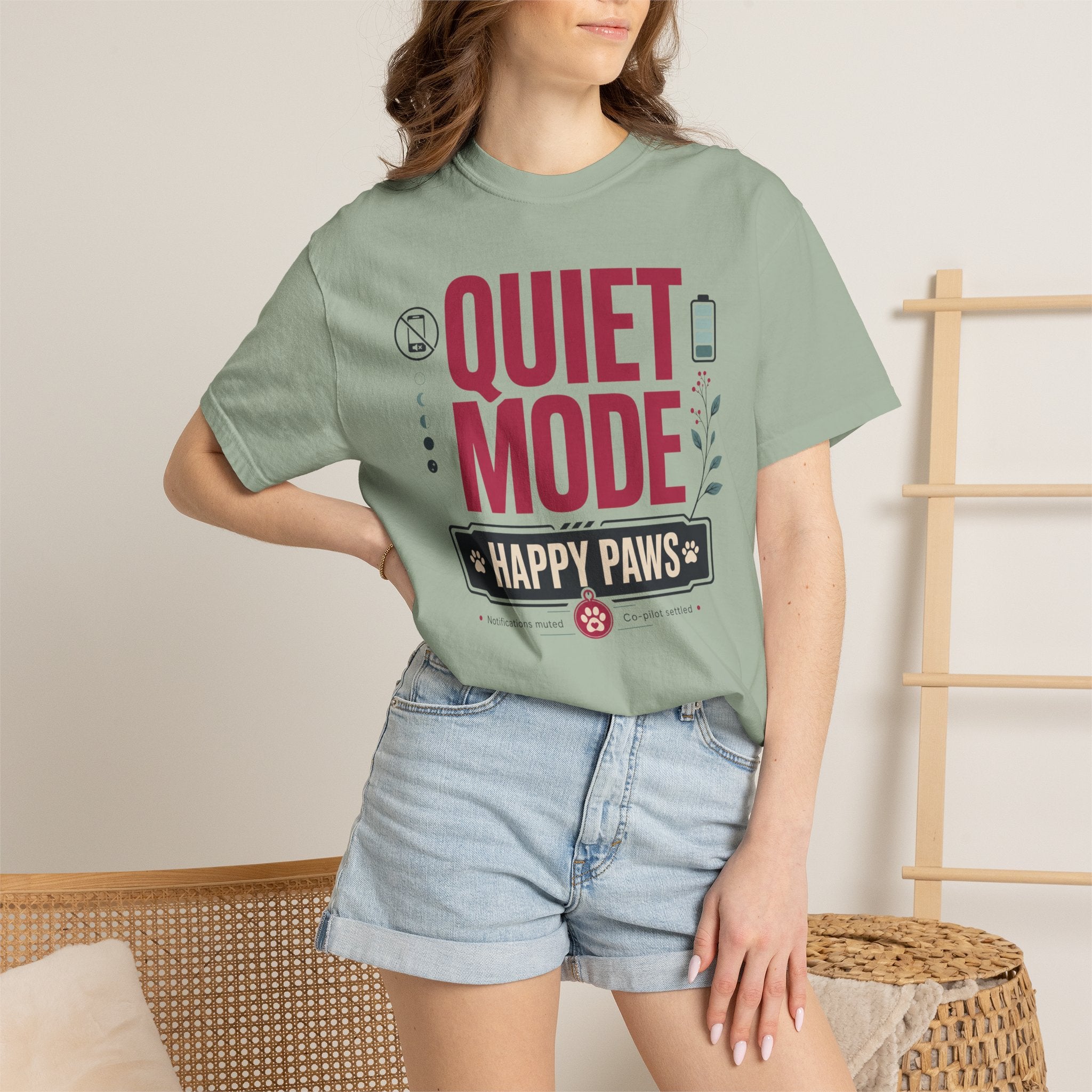 Quiet Mode Happy Paws - T-Shirt