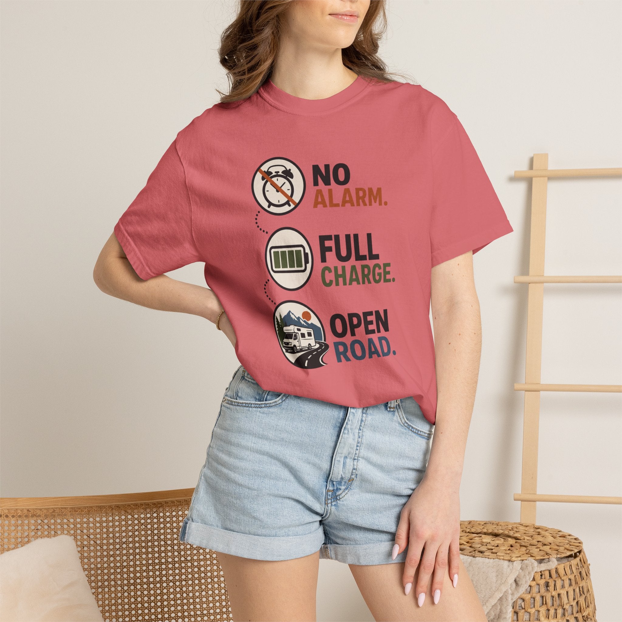 No Alarm Full Charge Open Road - T-Shirt