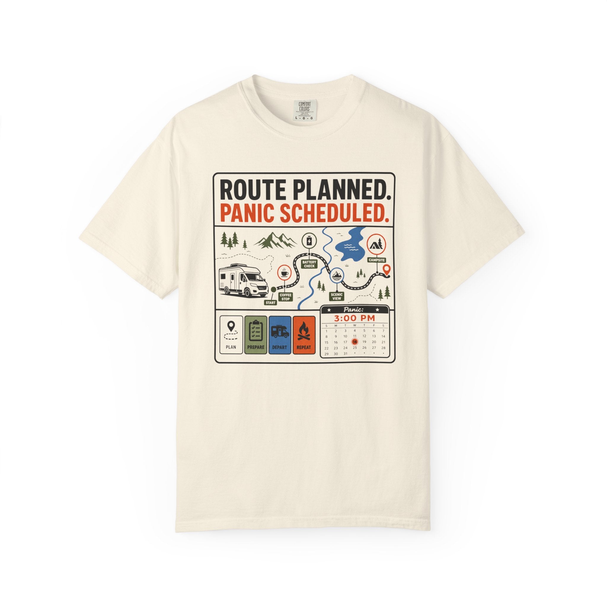 Route Planned Panic Scheduled - T-Shirt