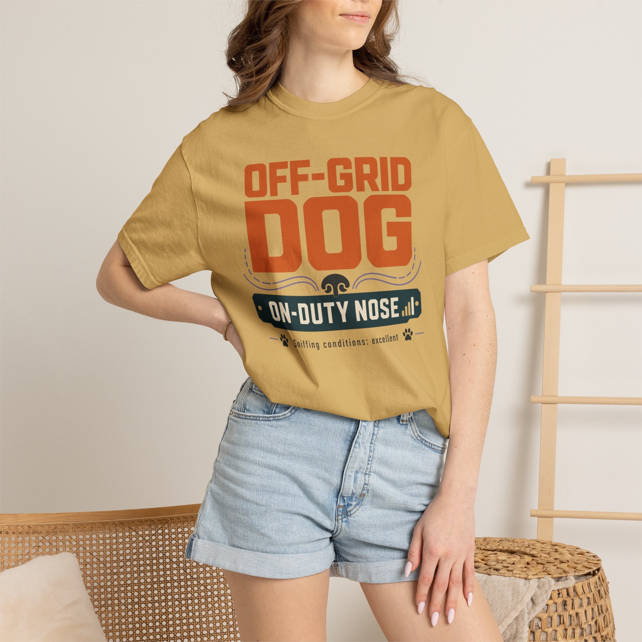 Off Grid Dog On Duty Nose - T-Shirt