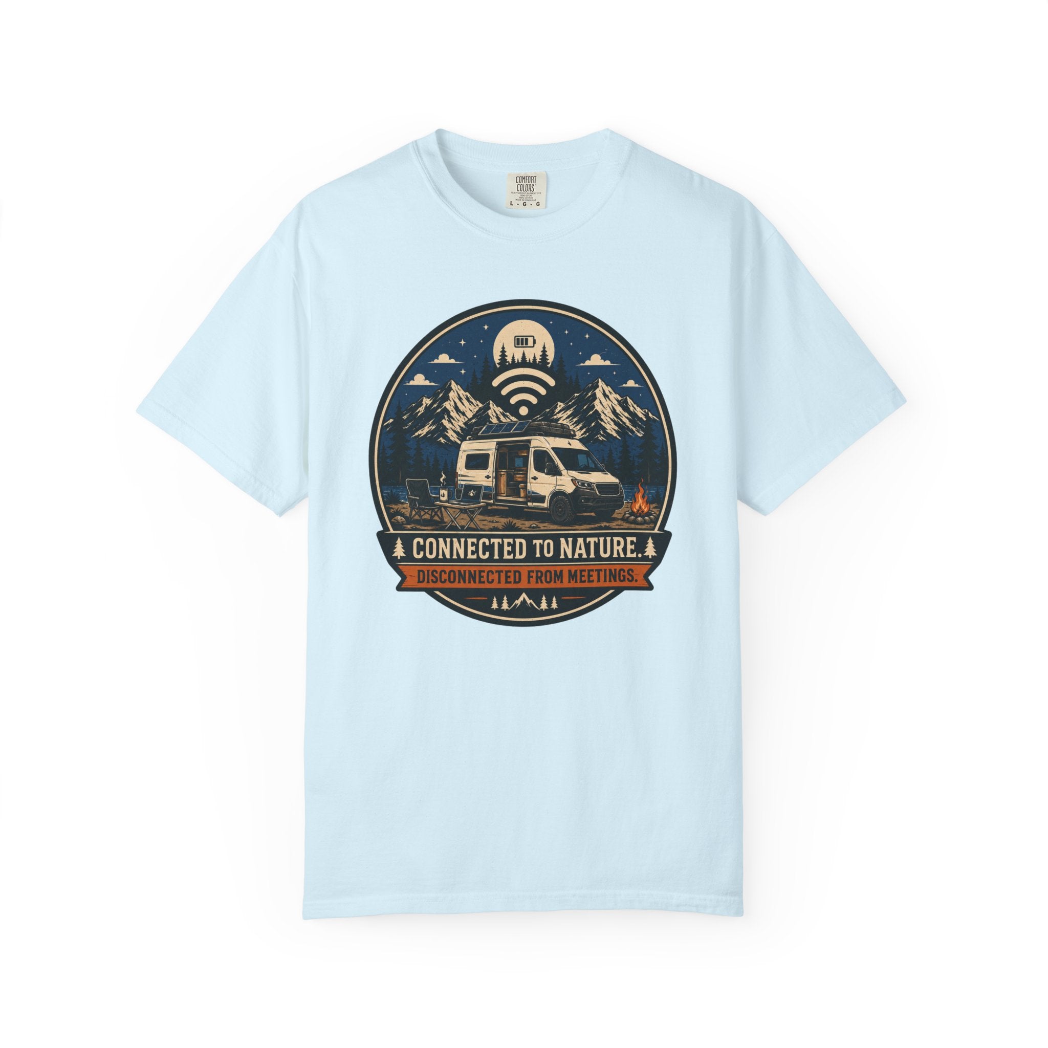 Connected To Nature Disconnected From Meetings - T-Shirt