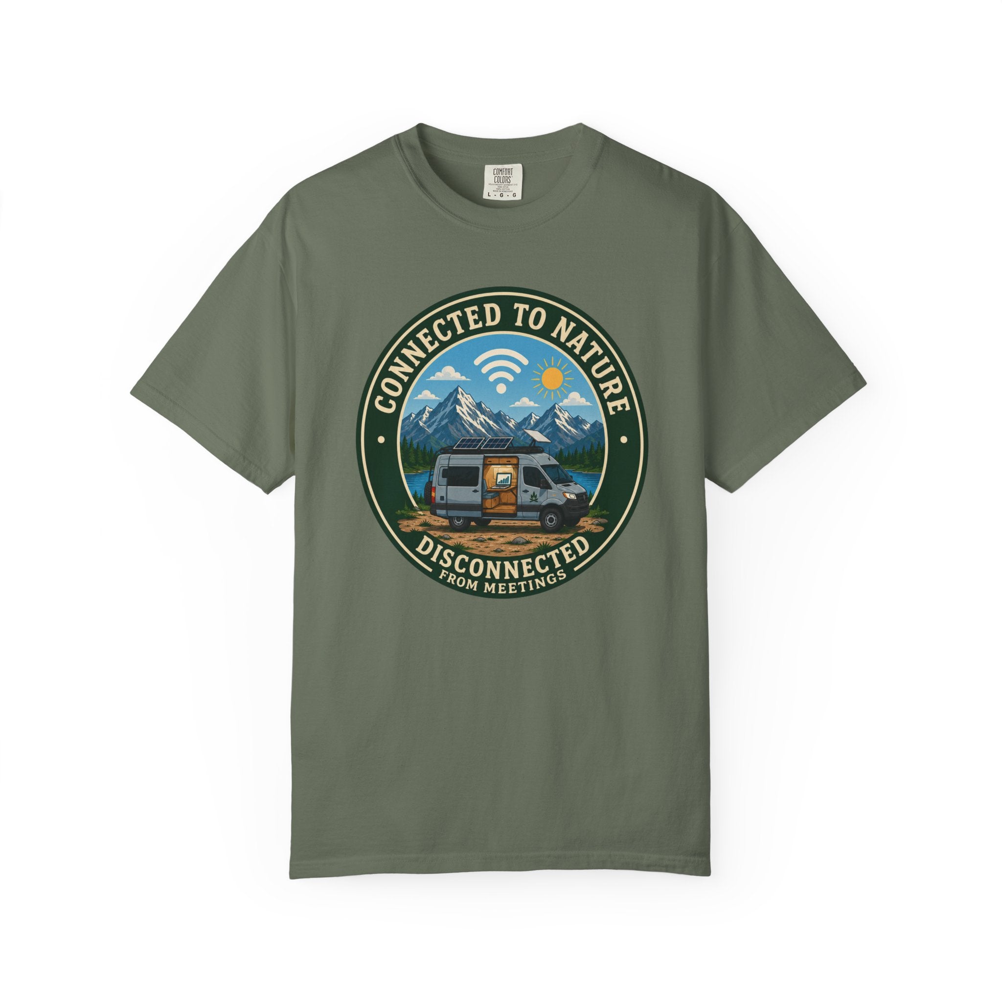 Connected To Nature Disconnected From Meetings - T-Shirt