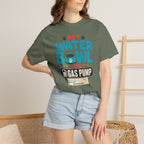 Pet Water Bowl Then Gas Pump - T-Shirt