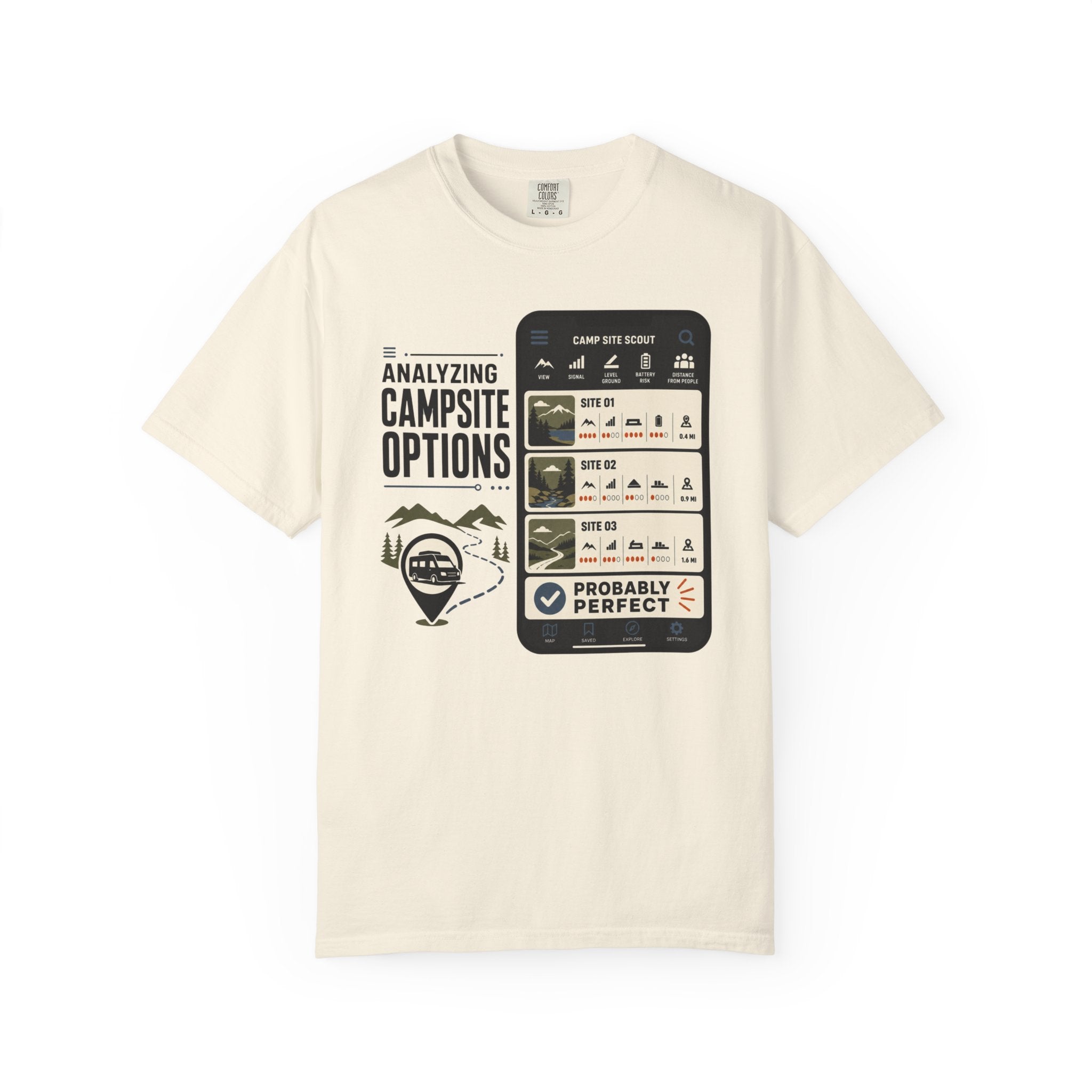 Analyzing Campsite Options - T-Shirt