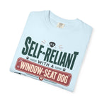 Self Reliant With A Window Seat Dog - T-Shirt